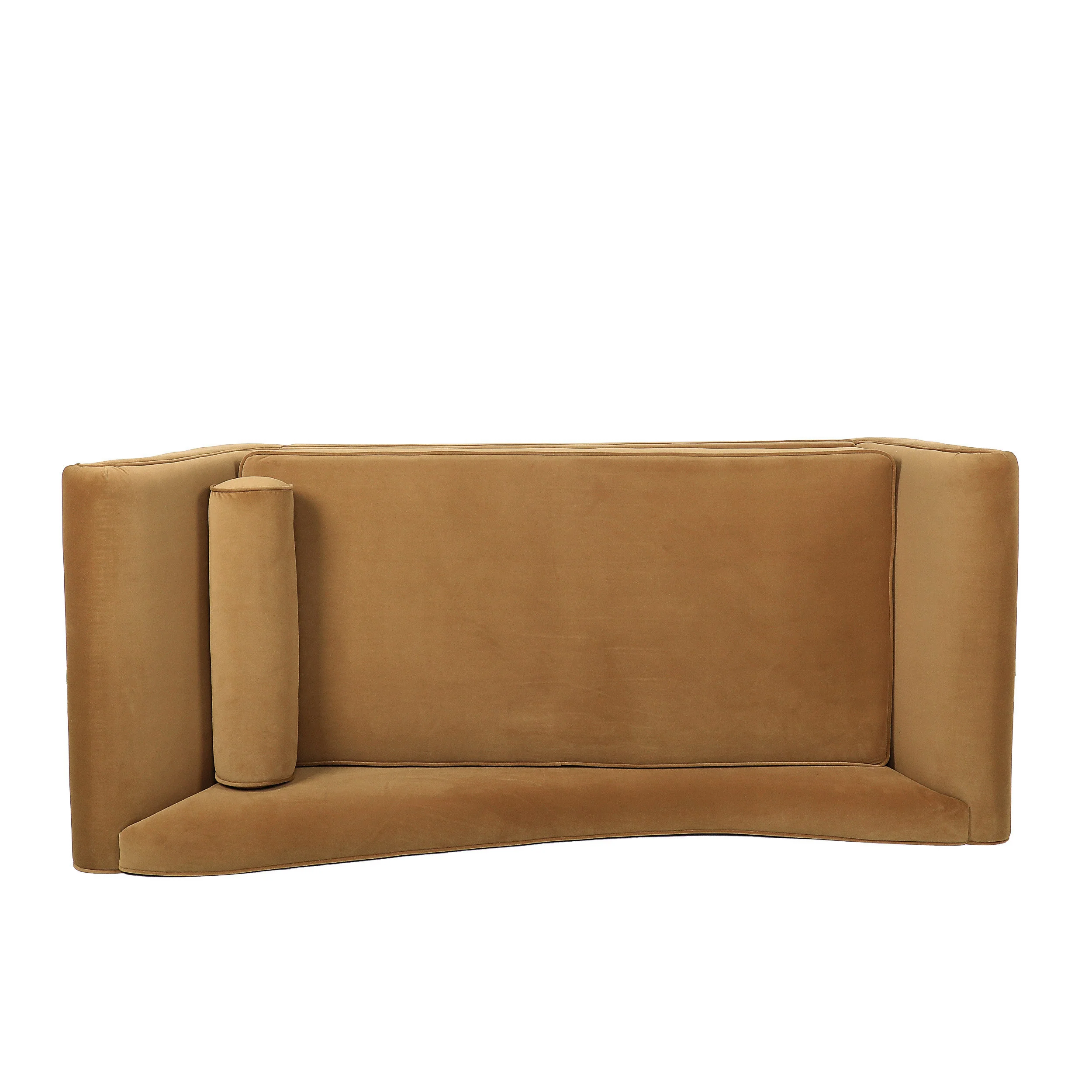 Jakyrah Contemporary Velvet Chaise Lounge with Scroll Arms - furnishings