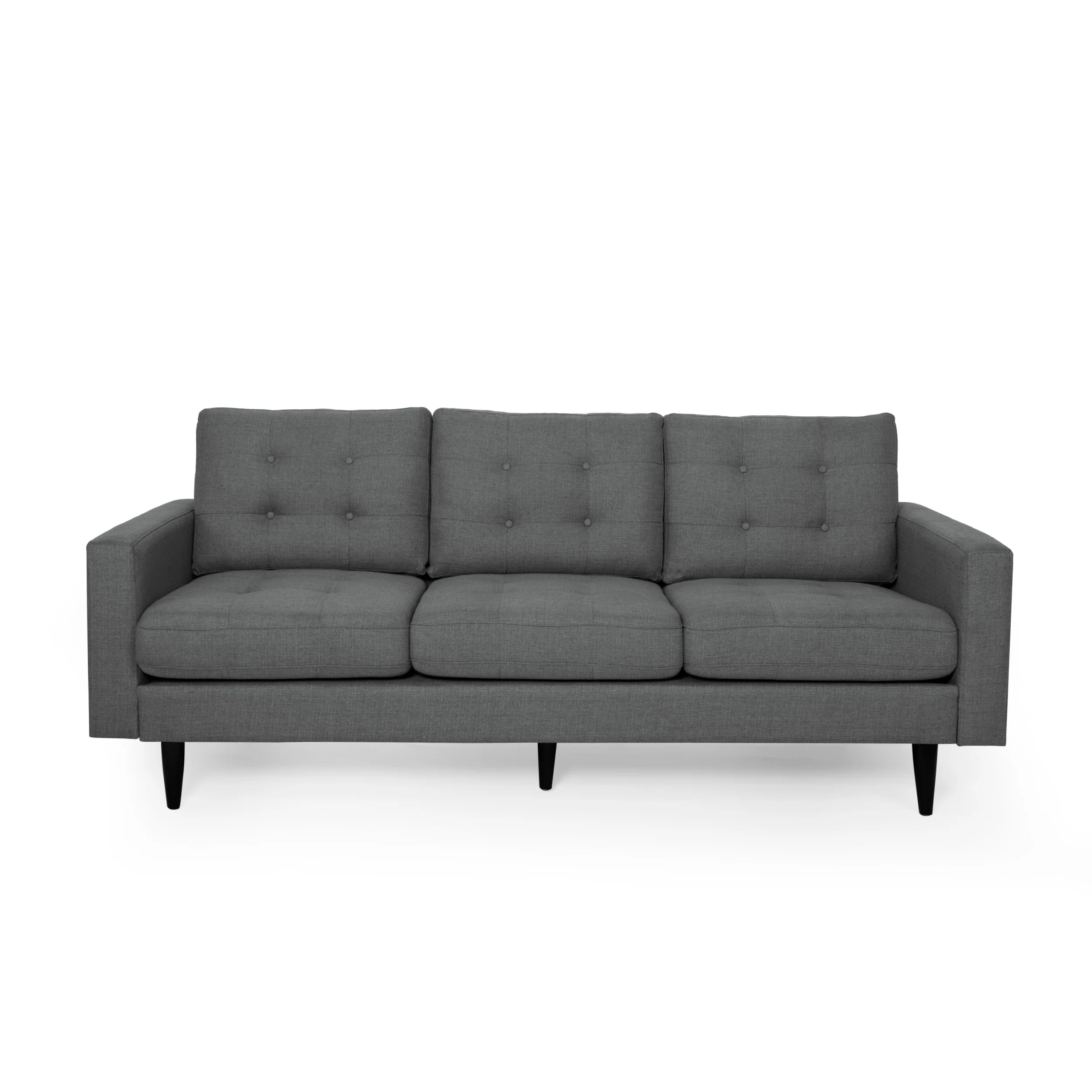 Ayumi Contemporary Tufted Fabric 3 Seater Sofa - furnishings