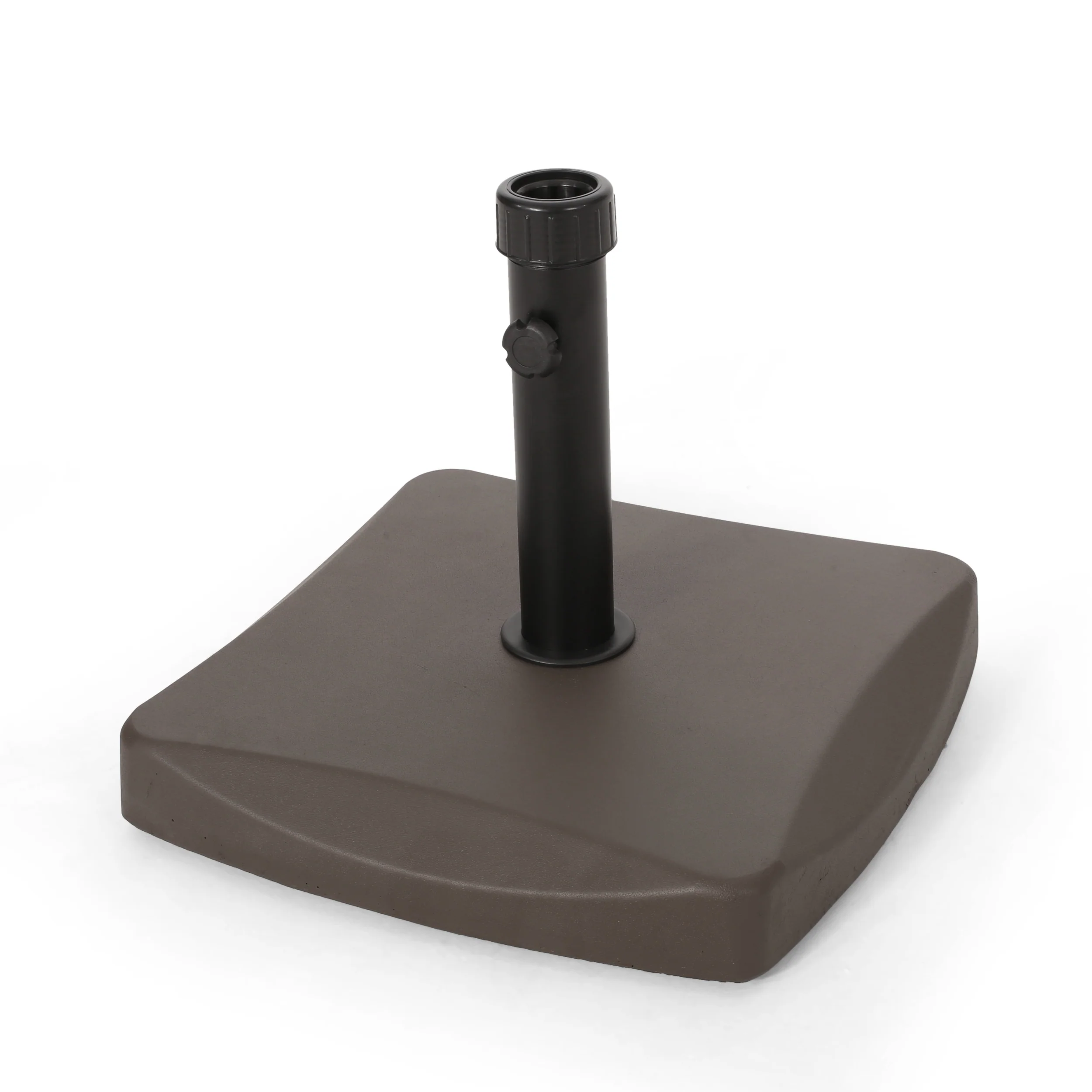 Bossier Square Brown Concrete Iron Umbrella Base - furnishings