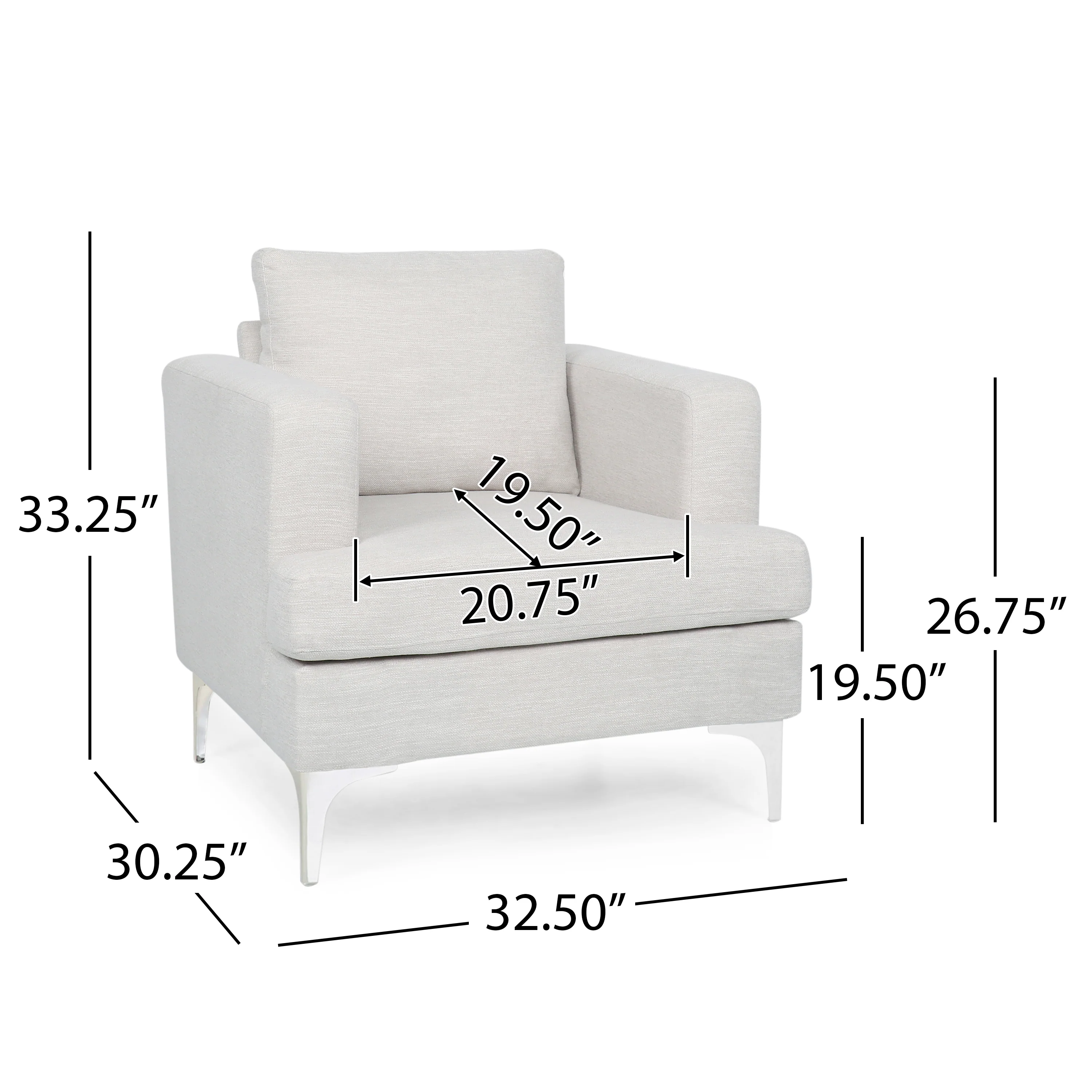 Vue Modern Fabric Upholstered Club Chair - furnishings