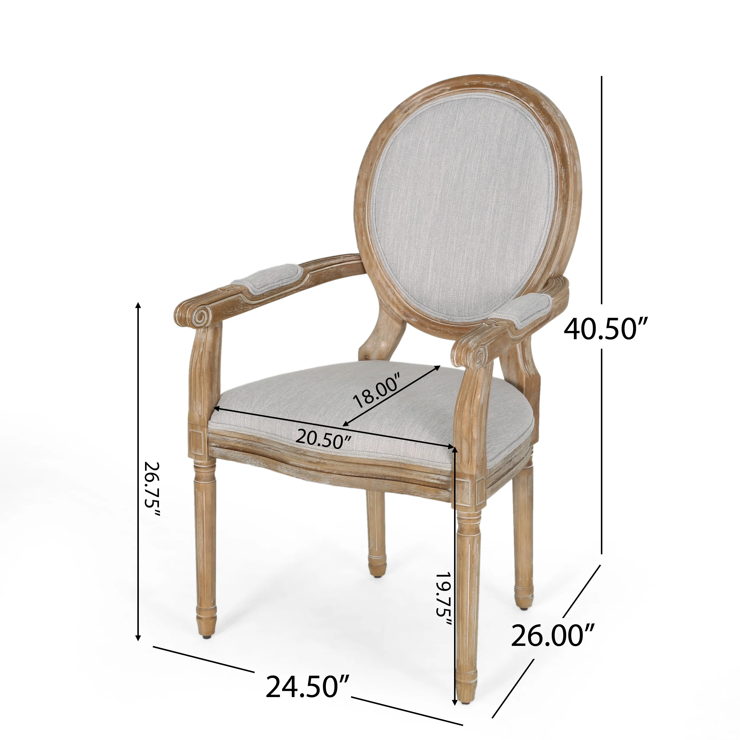 Aisenbrey French Country Fabric Upholstered Wood 7 Piece Expandable Dining Set - furnishings