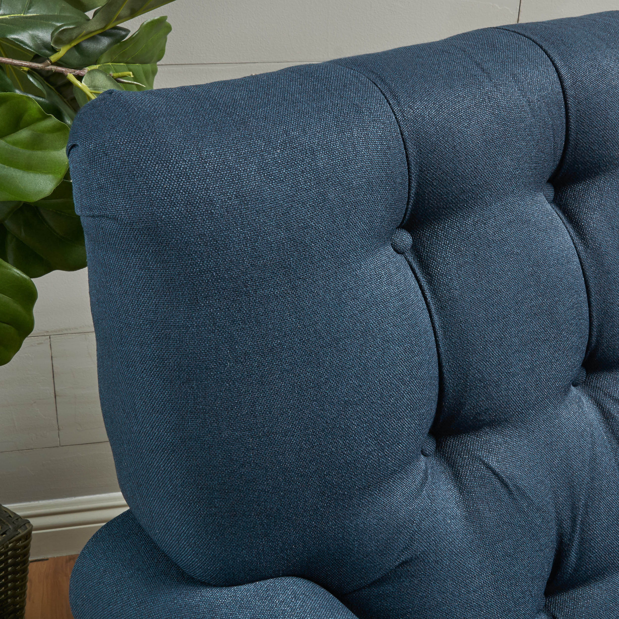 Arielle Plush Tufted Back Fabric Club Armchair - furnishings