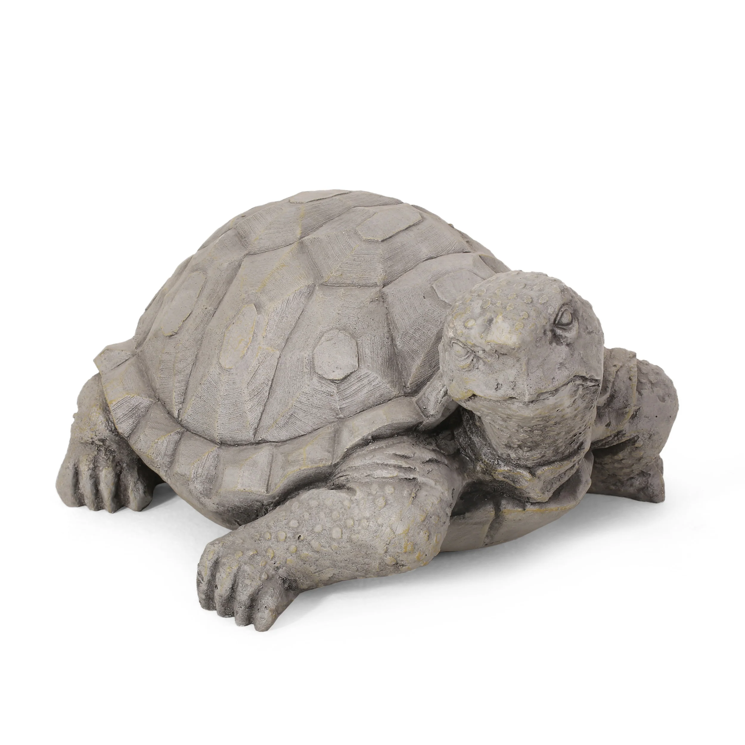 Delphos Outdoor Turtle Garden Statue, Dark Gray - furnishings