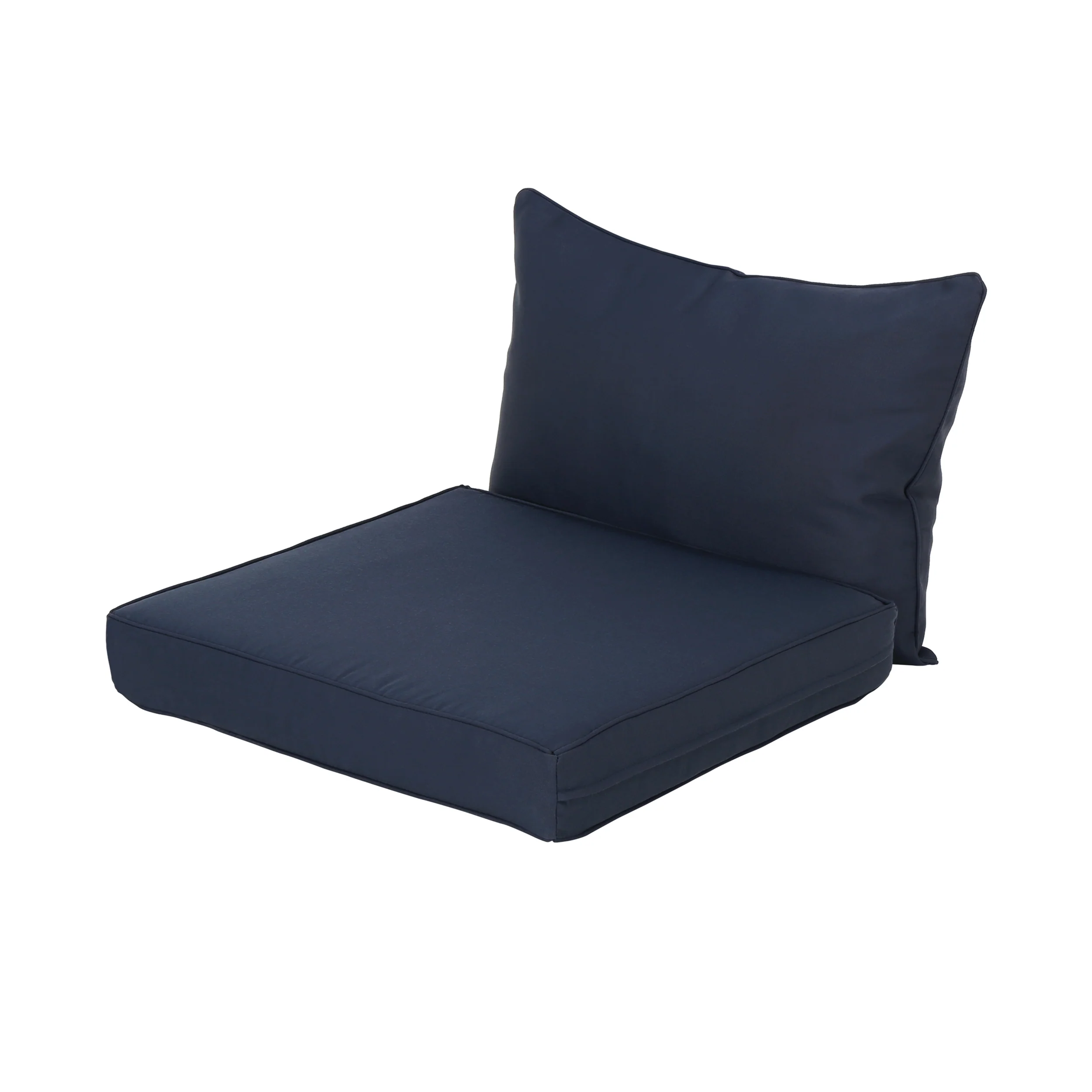 Luciella Outdoor Water Resistant Fabric Club Chair Cushions with Piping (Set of 2) - furnishings
