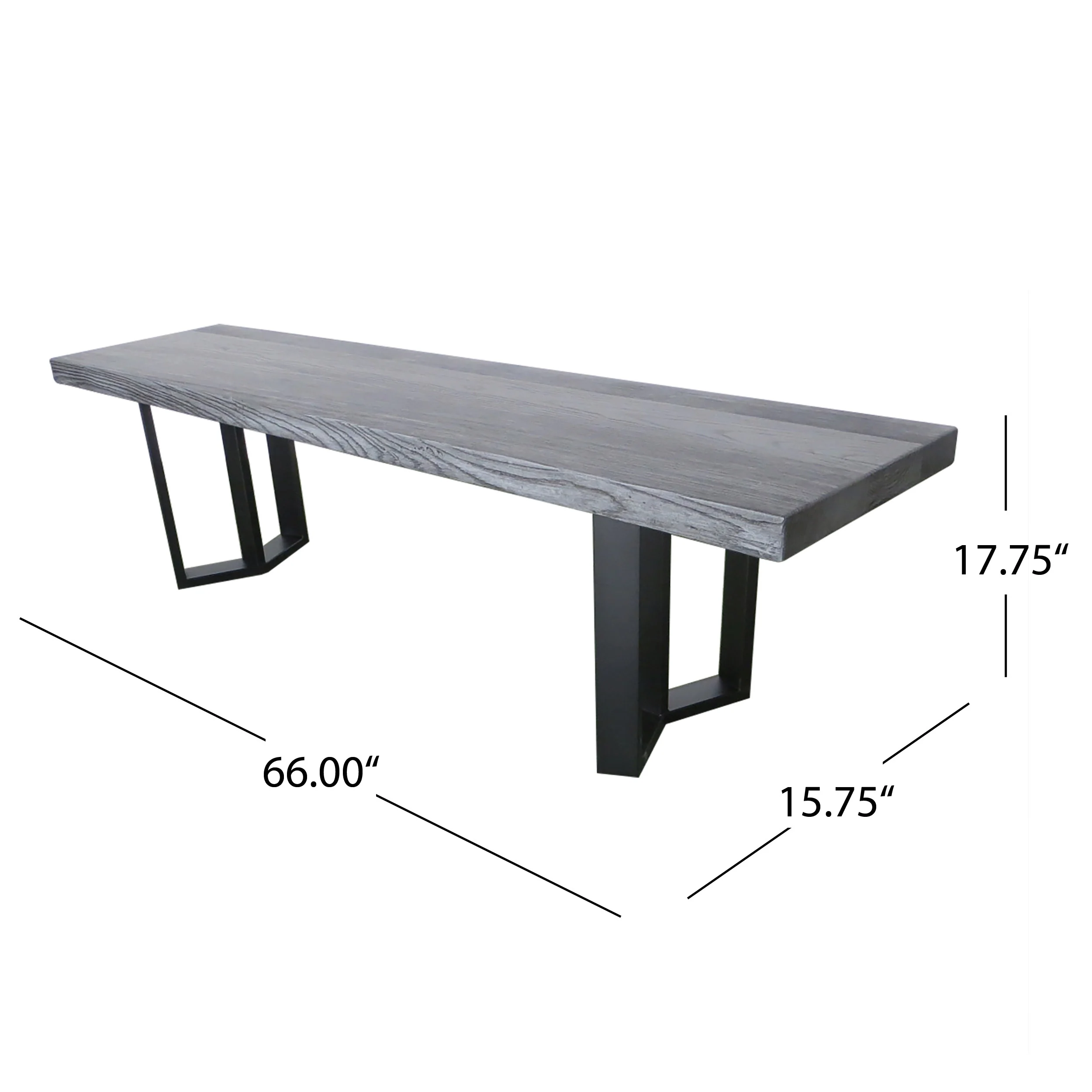Santa Rosa Outdoor Finish Light Weight Concrete Dining Bench - furnishings