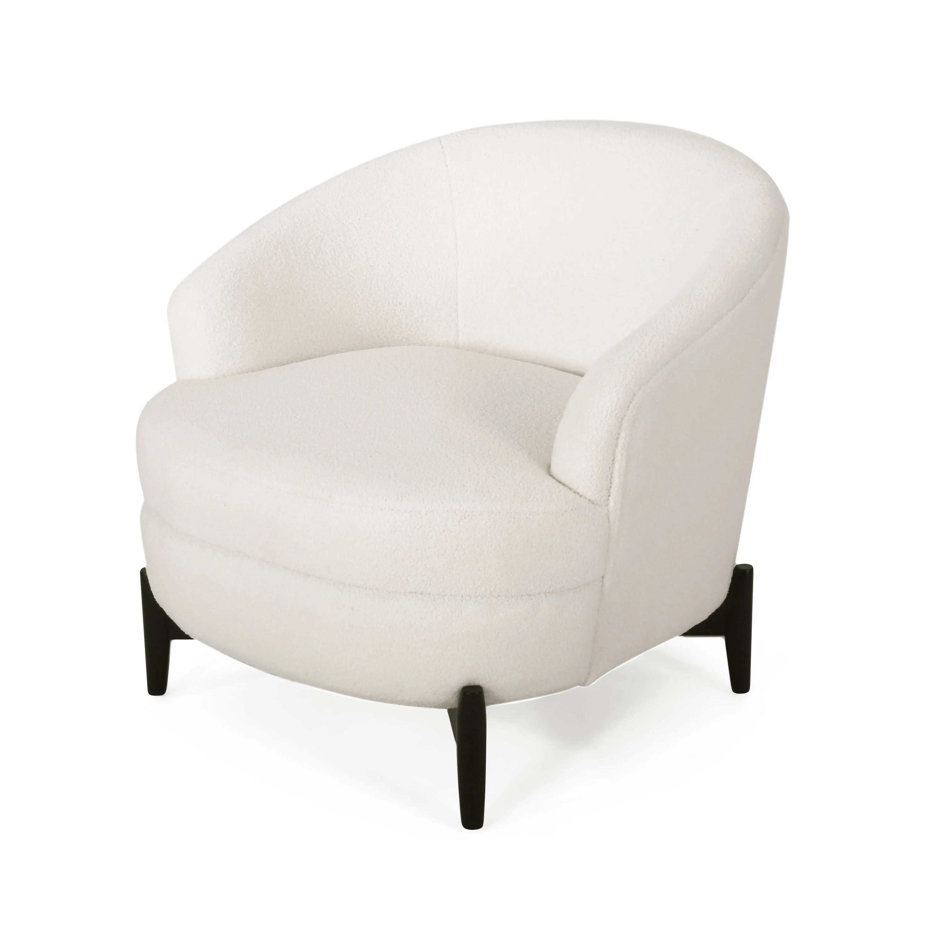 Anaura Contemporary Boucle Upholstered Club Chair - furnishings