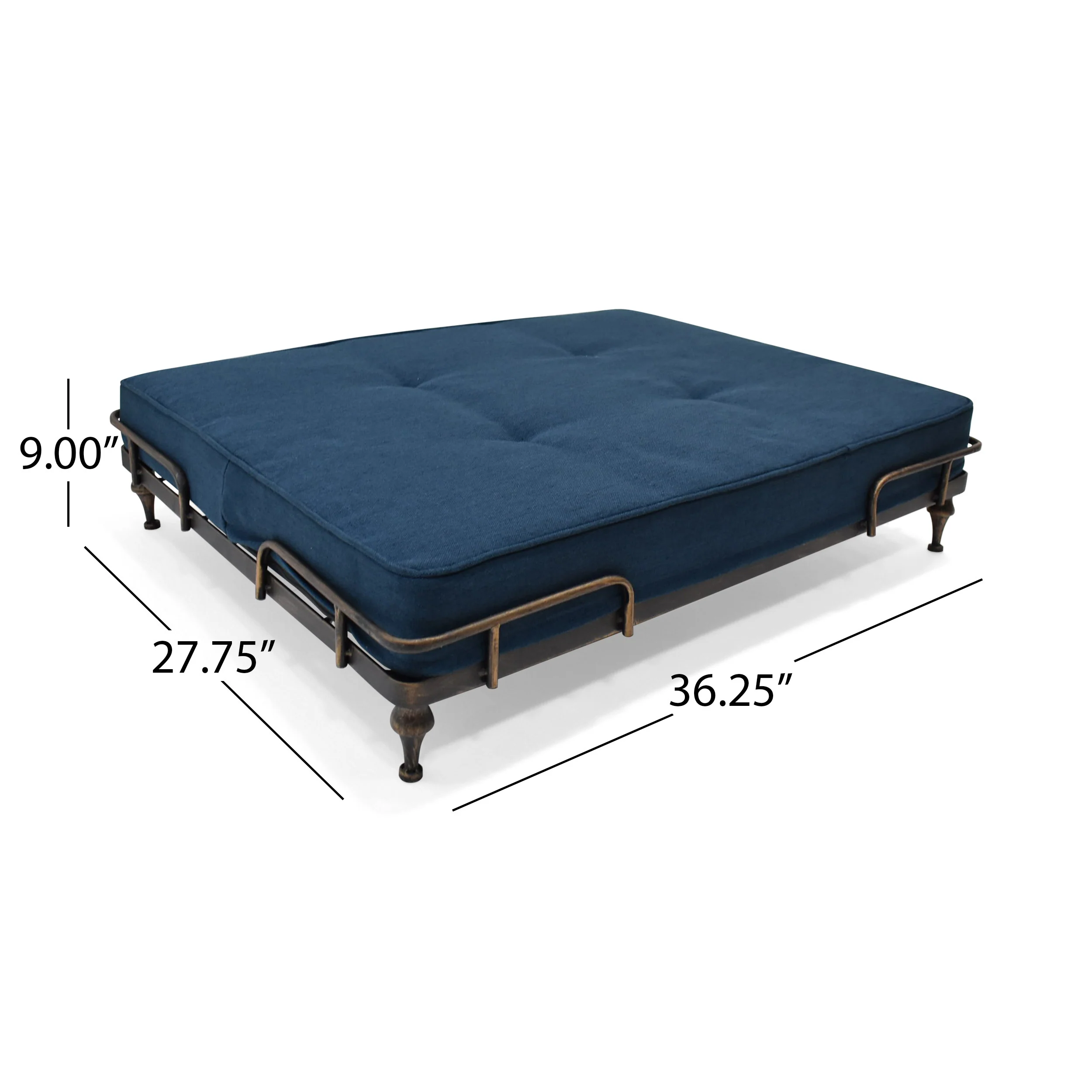 Elvis Industrial Pet Bed, Dark Gray and Brushed Gray - furnishings