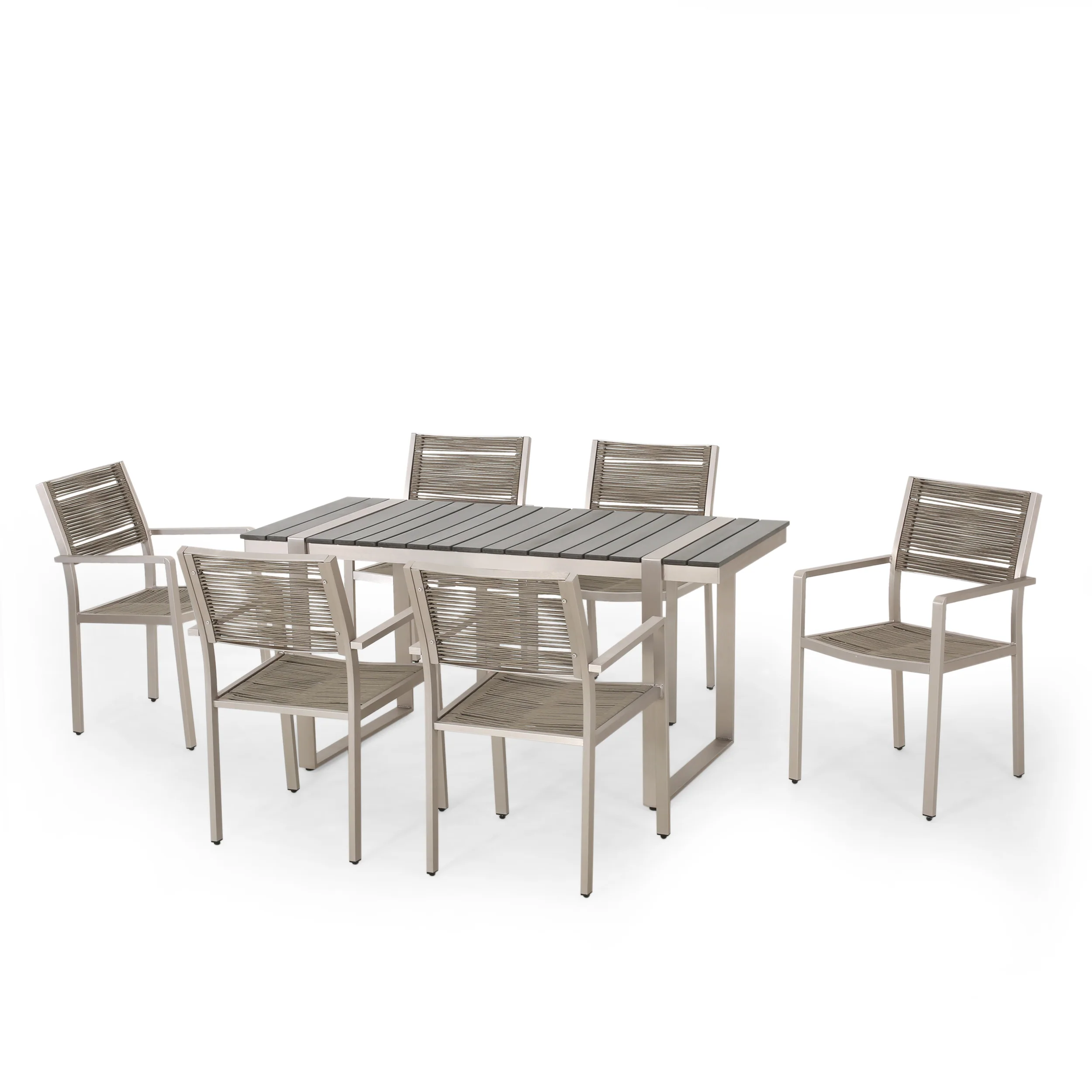 Quay Outdoor 7 Piece Aluminum Dining Set - furnishings
