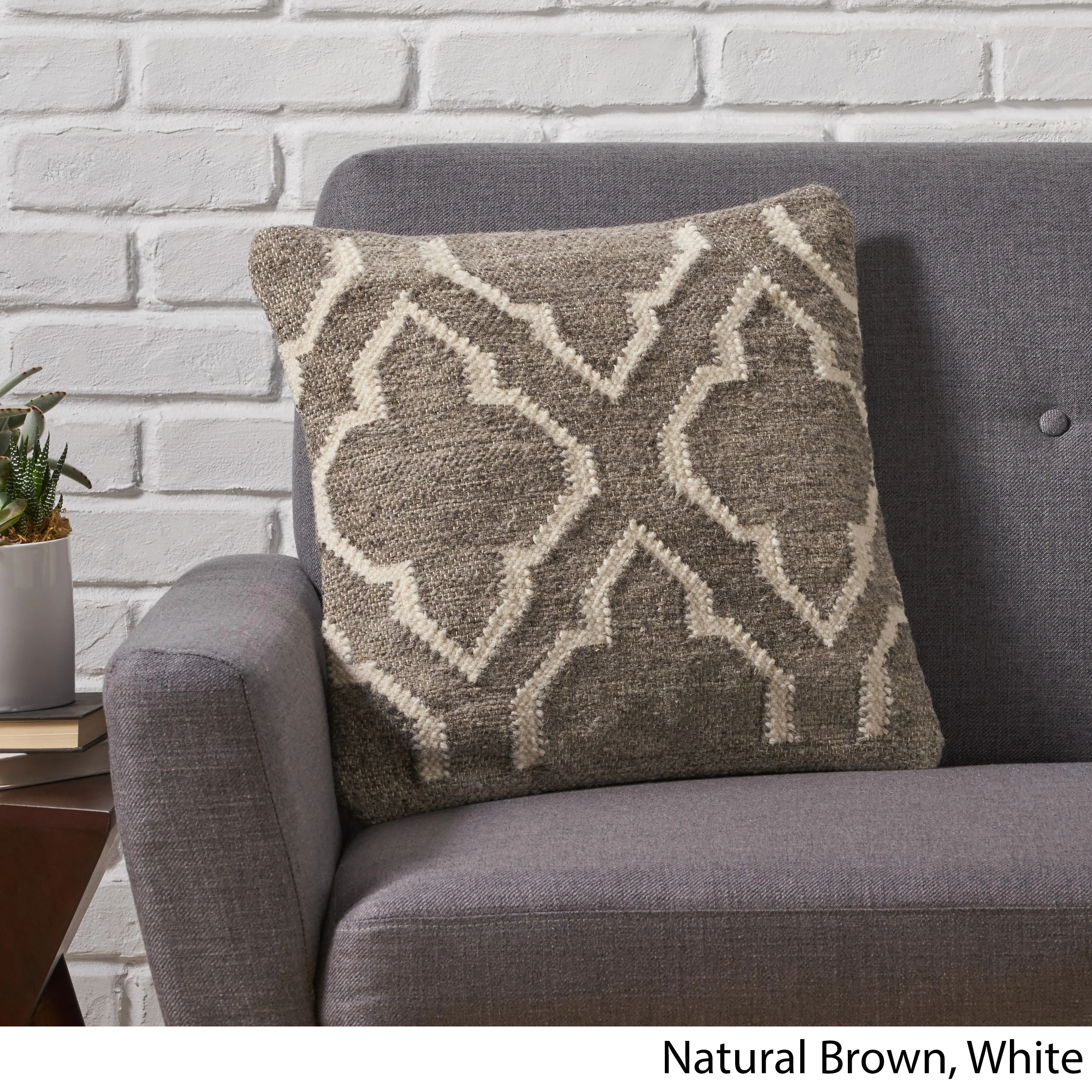 Basma Boho Wool Throw Pillow - furnishings
