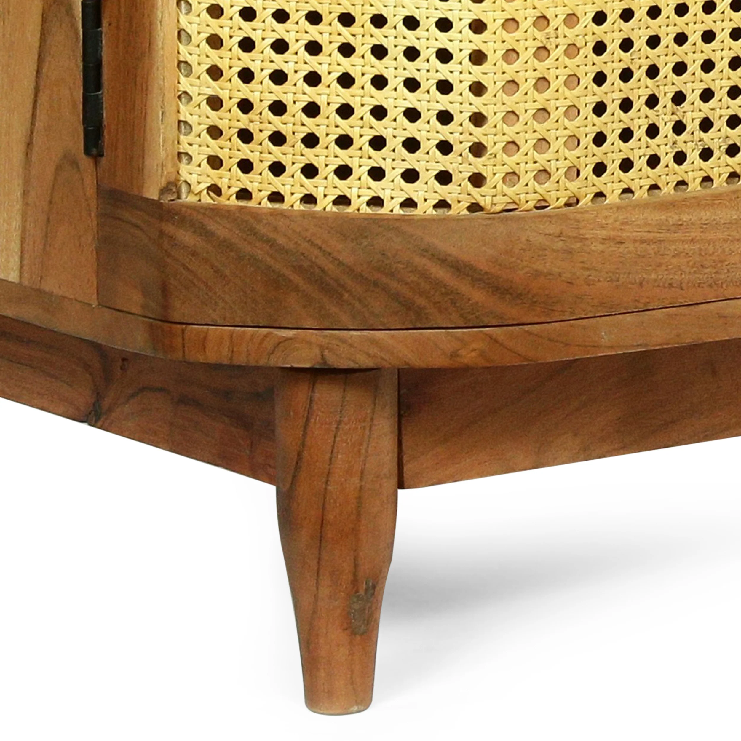 Paquette Boho Handmade Acacia Wood TV Stand with Storage, Natural - furnishings