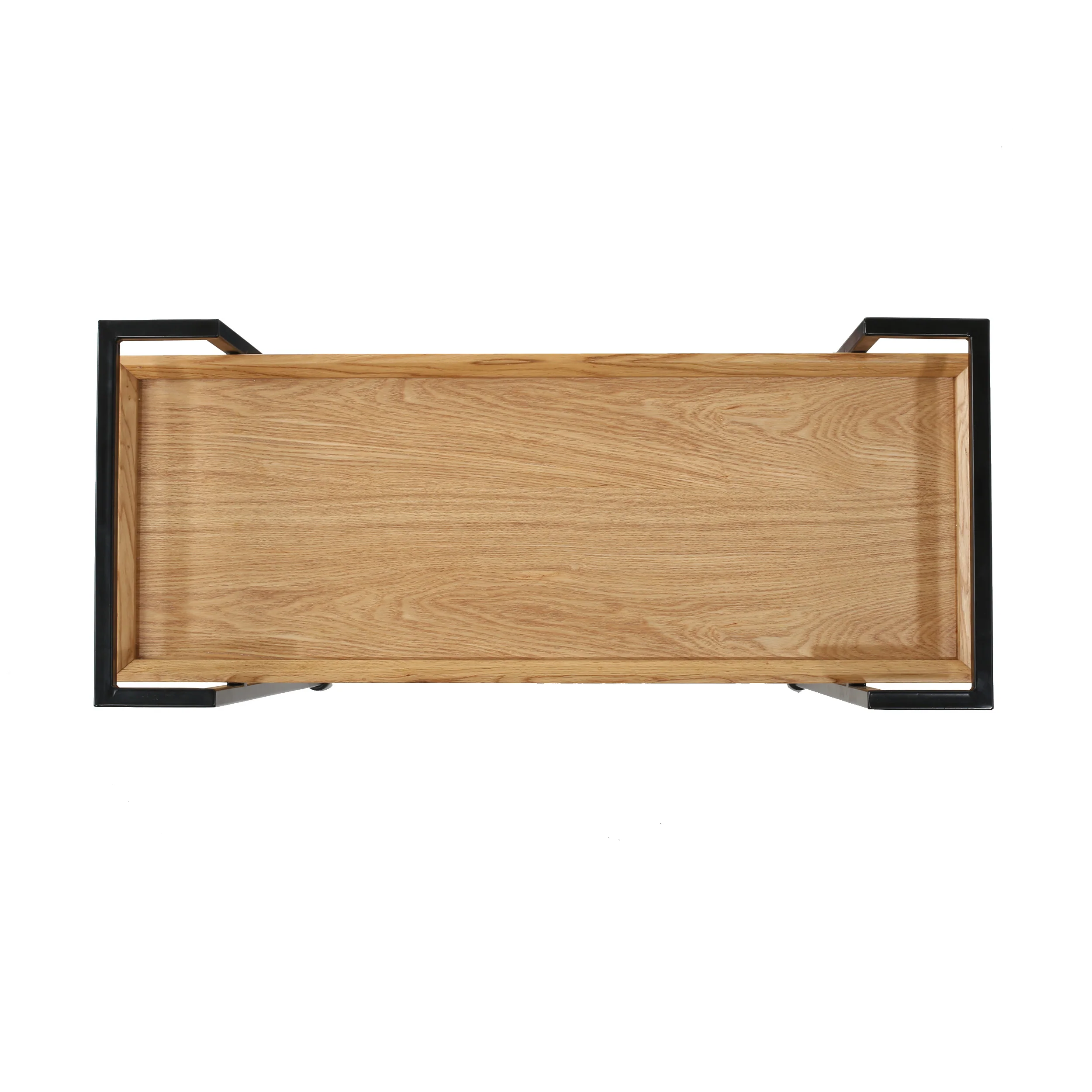 Gerard Modern Industrial Two Shelf Wood Finished Bar Cart with Rolling Casters - furnishings