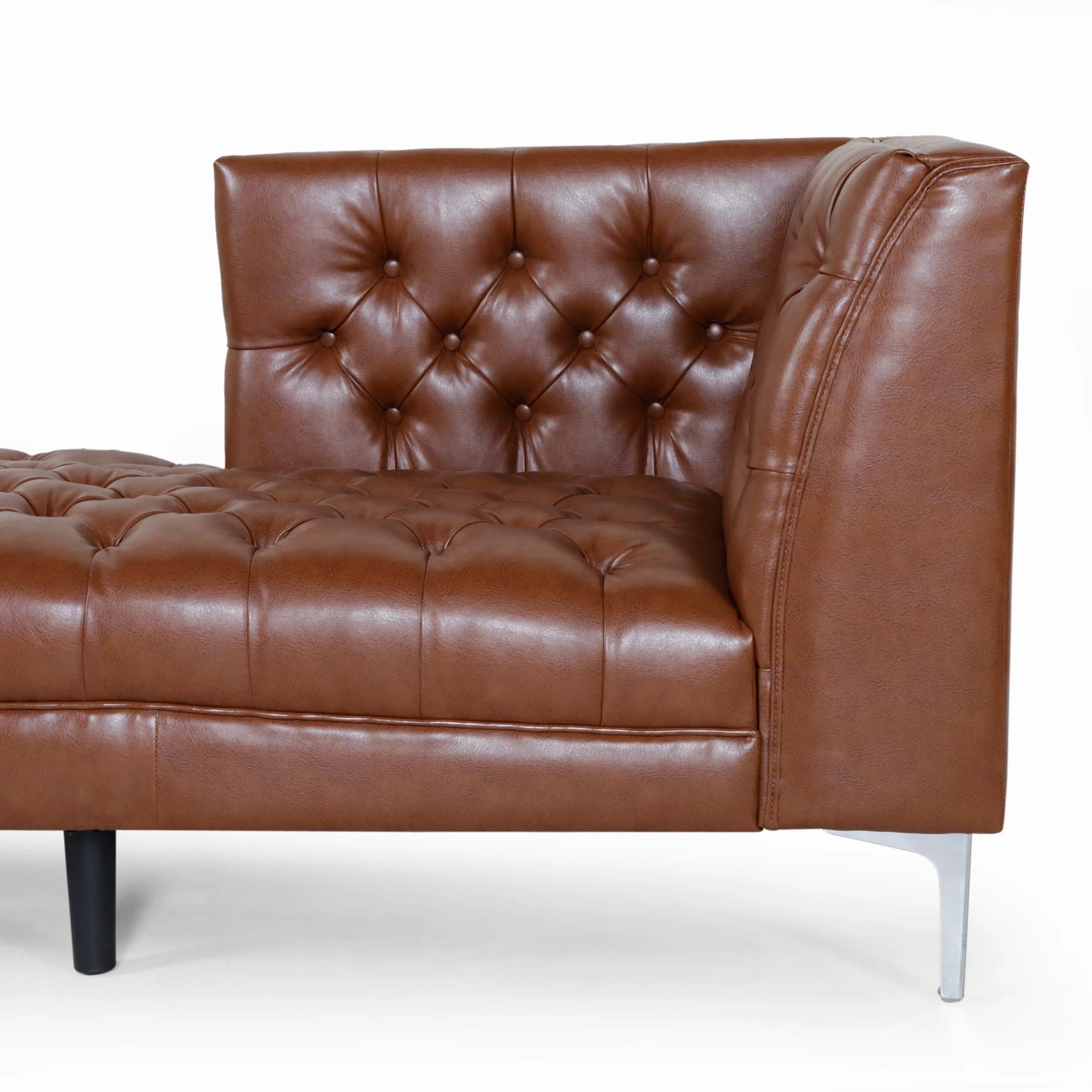 Bluffton Contemporary Tufted One Armed Chaise Lounge - furnishings