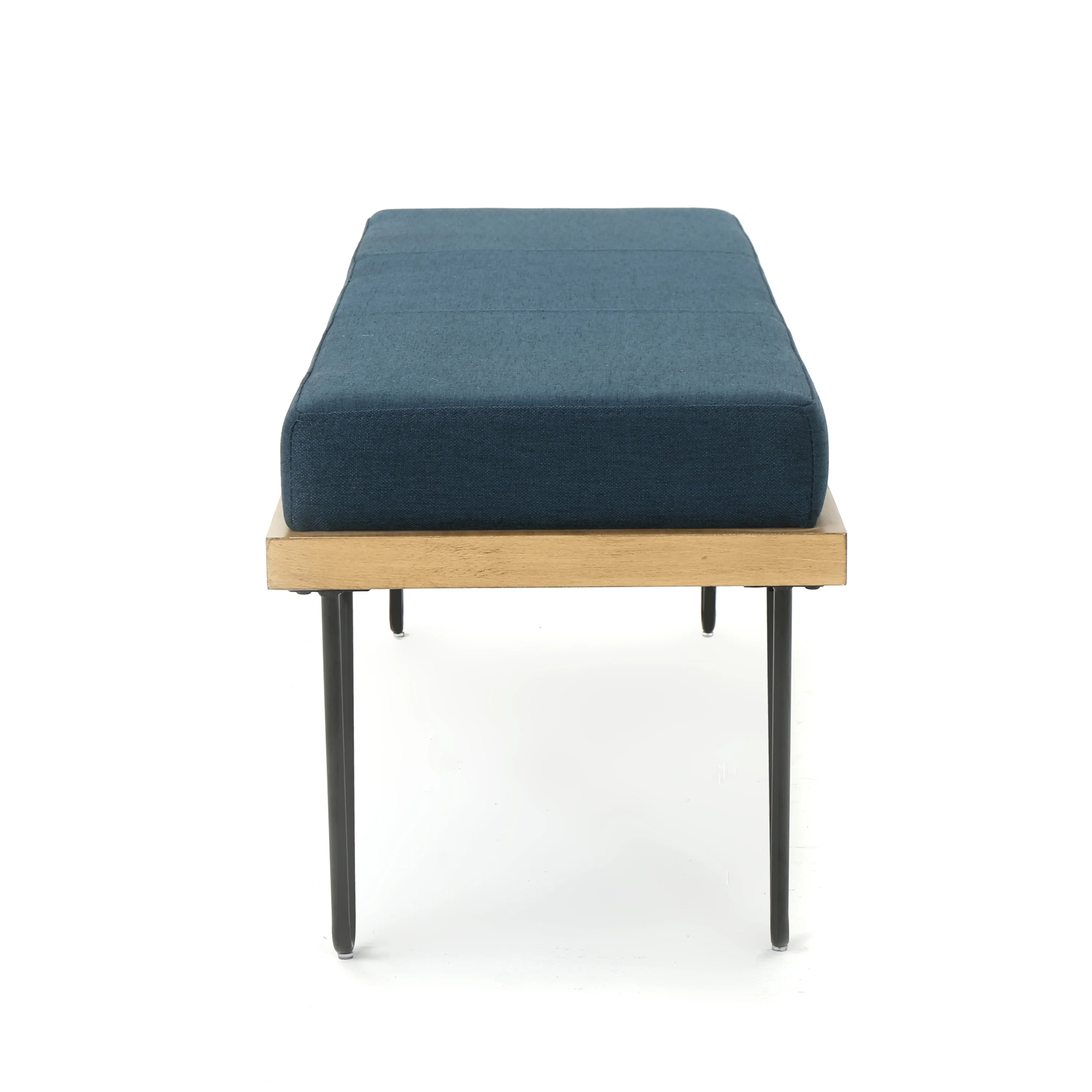 Elaina Industrial Modern Fabric Bench - furnishings
