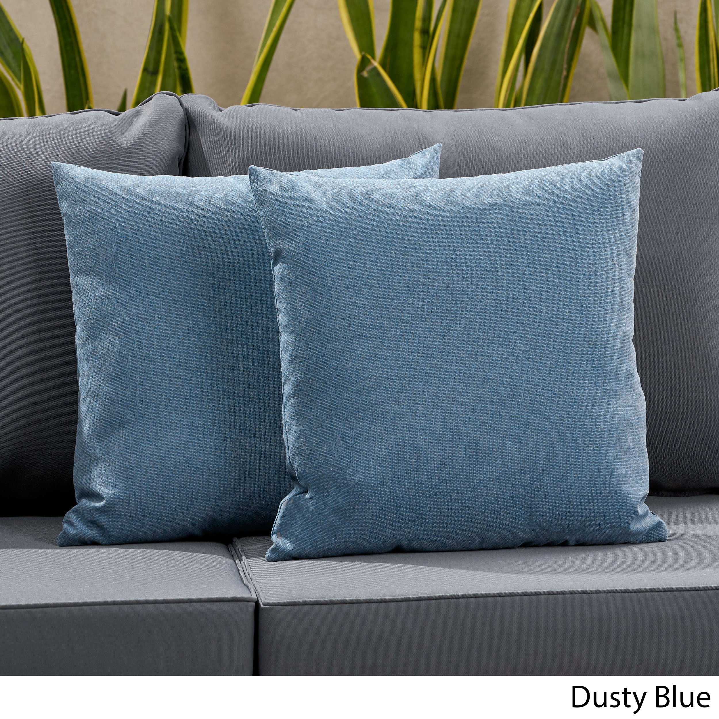 Karalynn Outdoor Modern Square Water Resistant Fabric Pillow (Set of 2) - furnishings