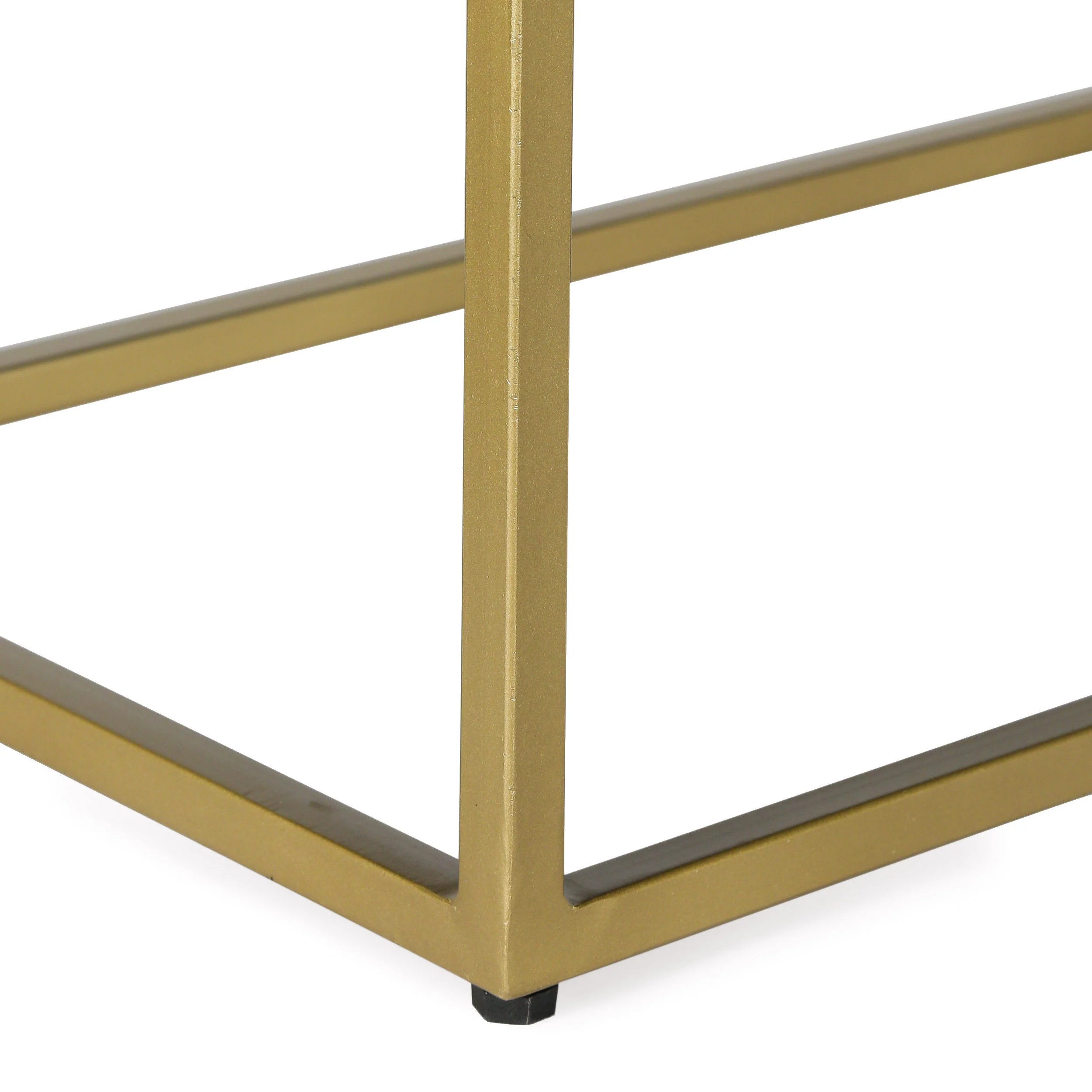 Jill Contemporary Handmade Channel Stitch Ottoman Bench, Dark Cream and Matte Gold - furnishings