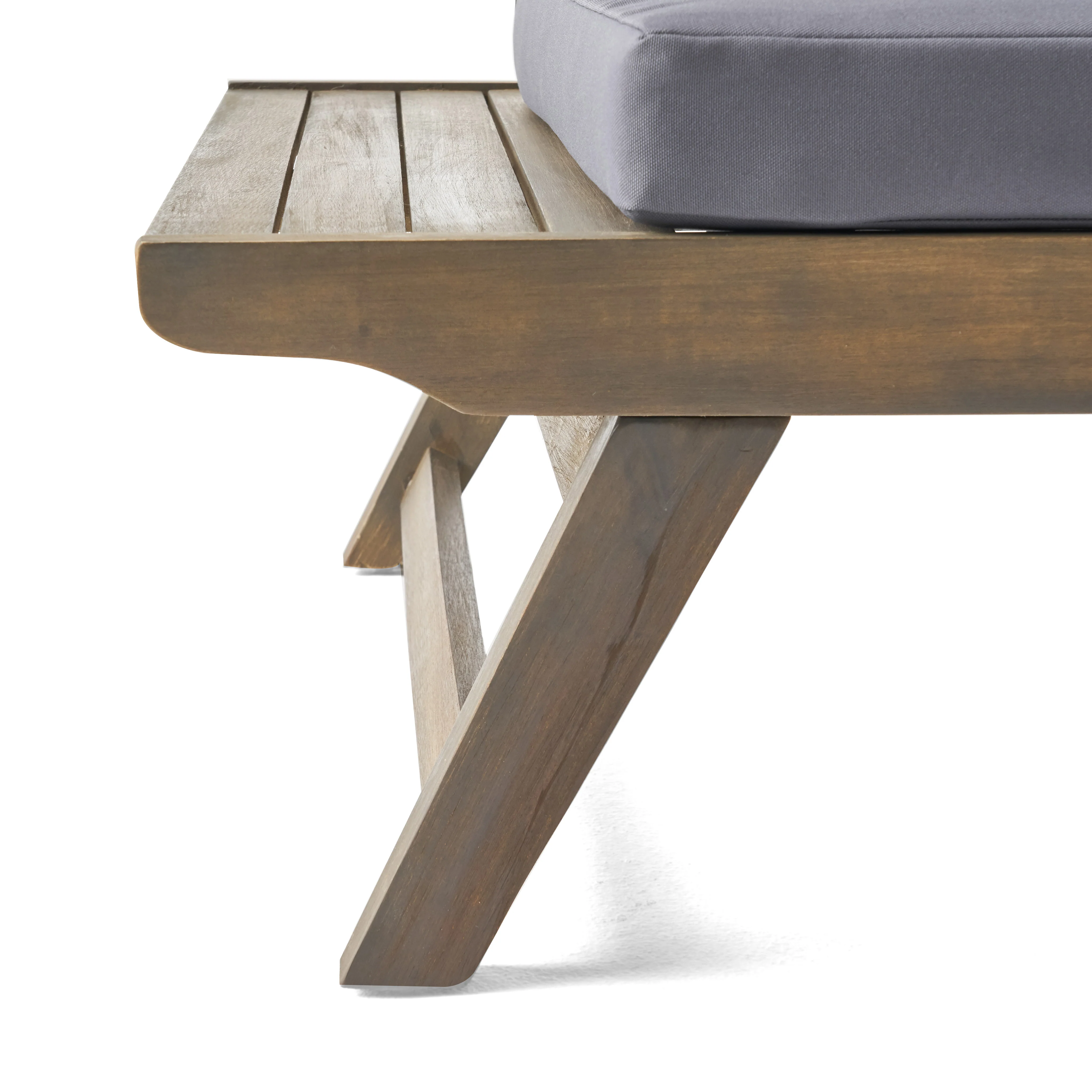 Martha Outdoor Acacia Wood 4 Seater Chat Set with Side Table and Coffee Table - furnishings