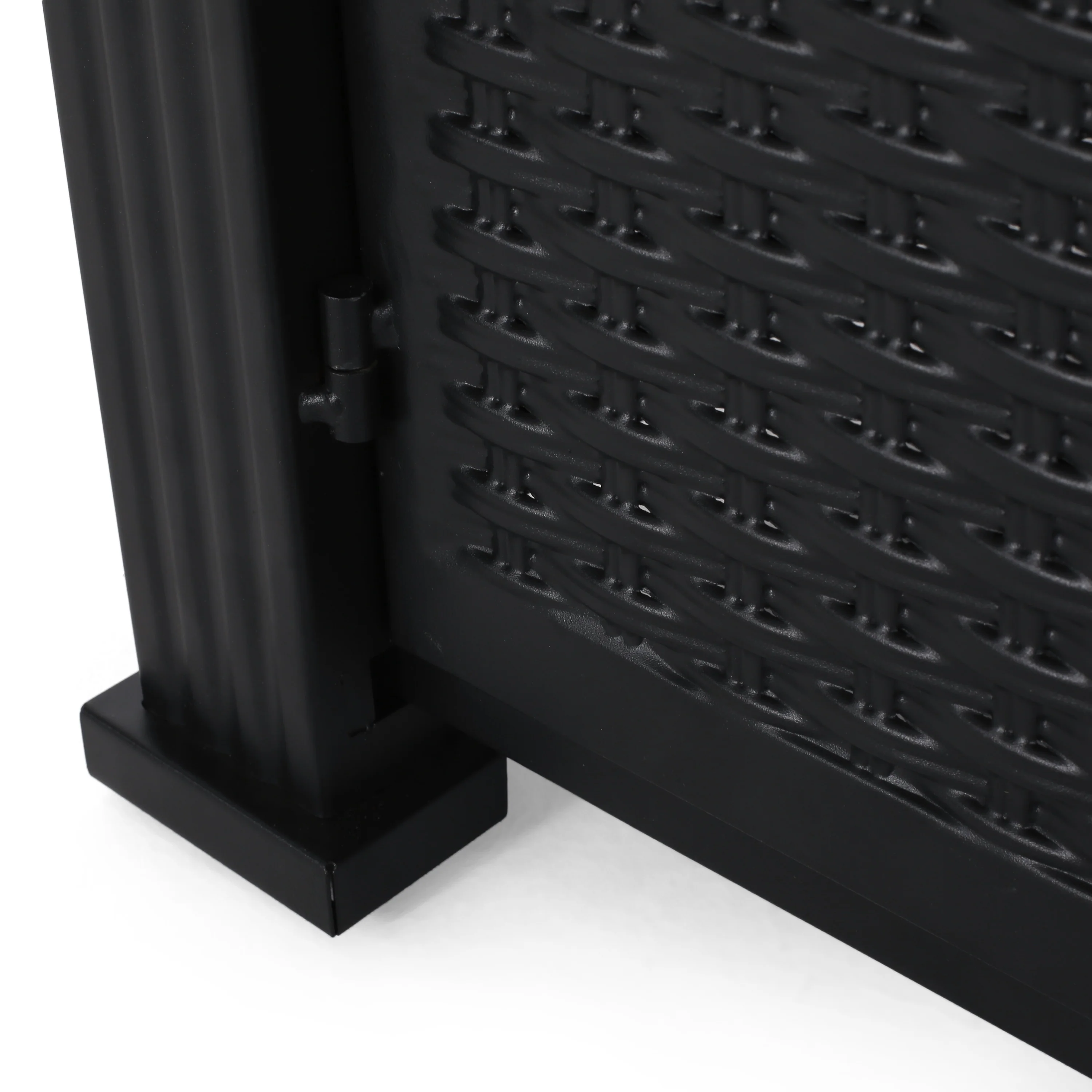Farnsworth Outdoor 40,000 BTU Iron Square Fire Pit, Black - furnishings