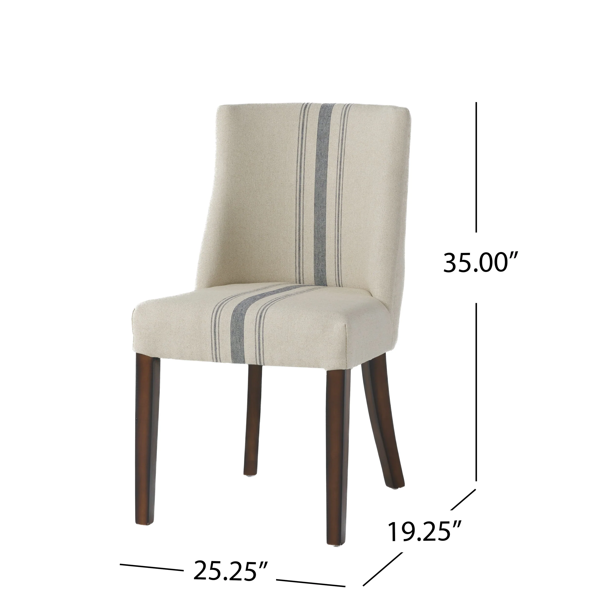 Rydel Stripe Fabric Dining Chairs (Set of 2) - furnishings