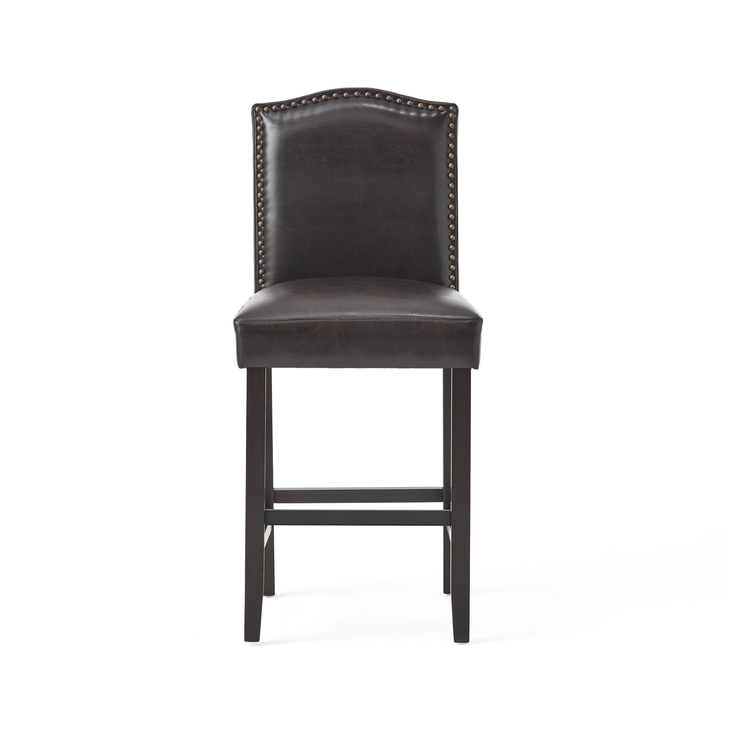 Kainu Brown Leather Counter Stools, Set of 2 - furnishings
