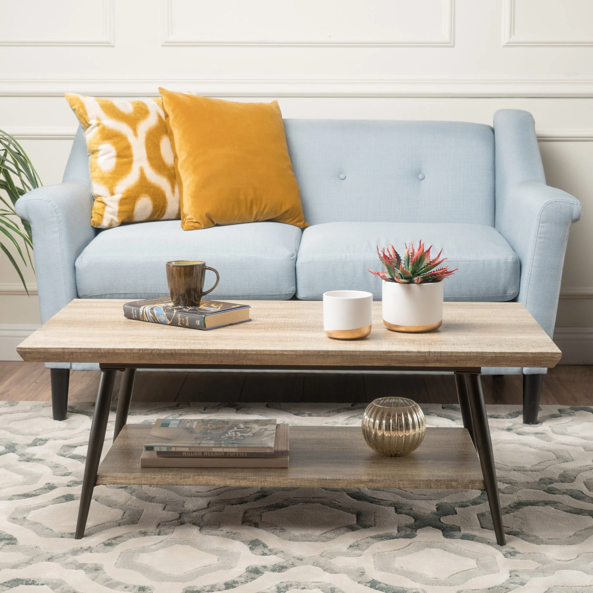 Ditmas Quality Crafted Wood Finish Coffee Table - furnishings