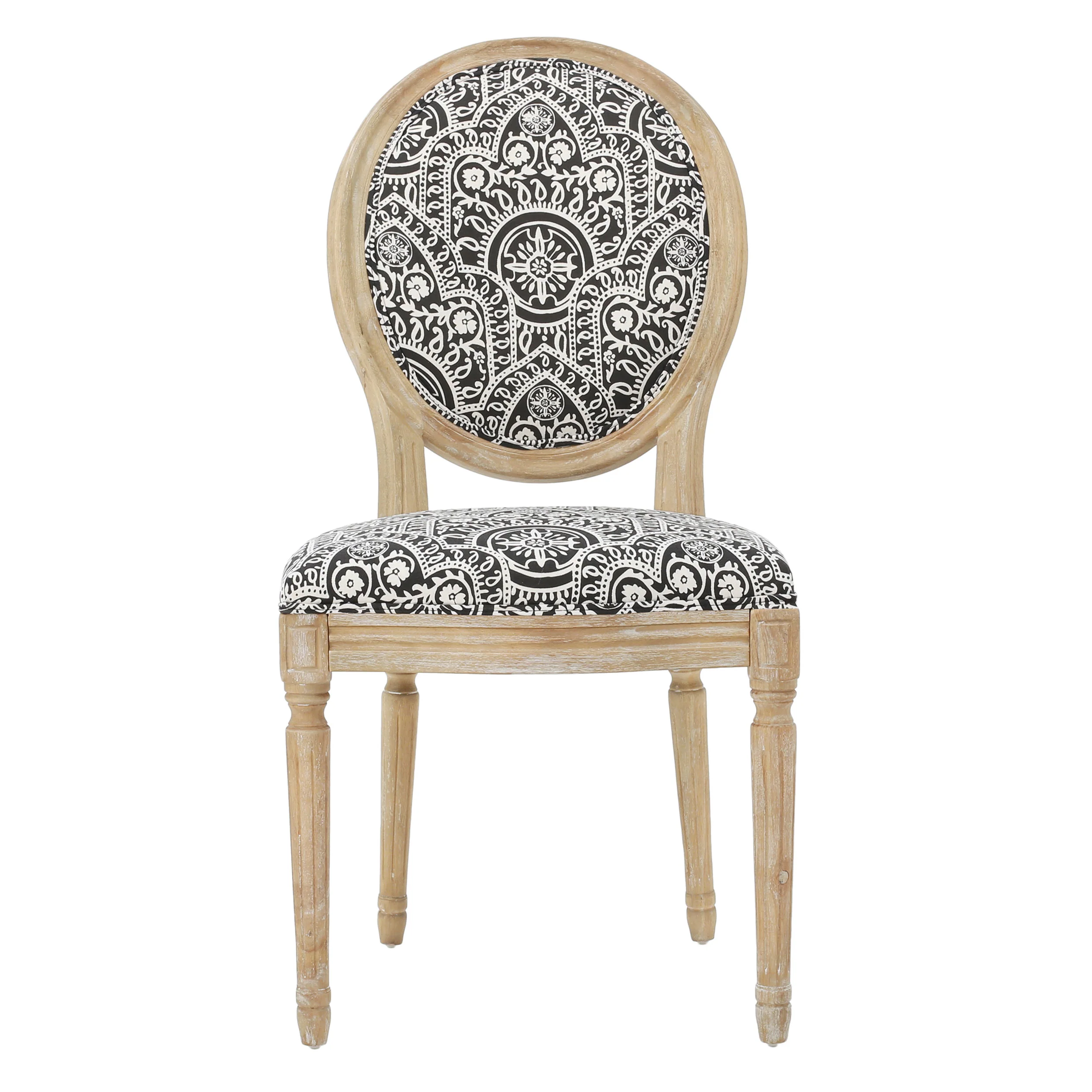 Phinnaeus French Country Fabric Dining Chairs (Set of 2) - furnishings