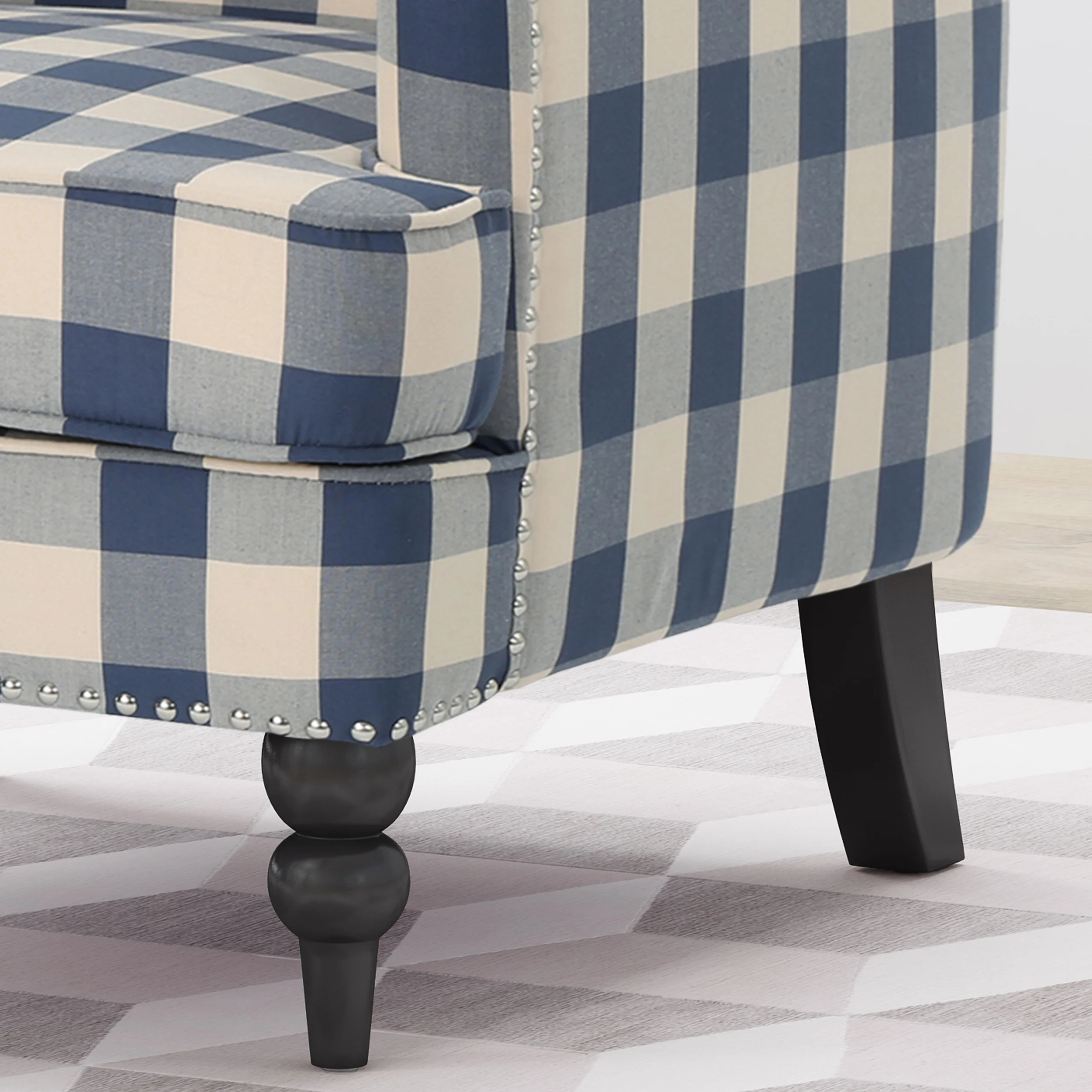 Eve Tufted Fabric Club Chair - furnishings