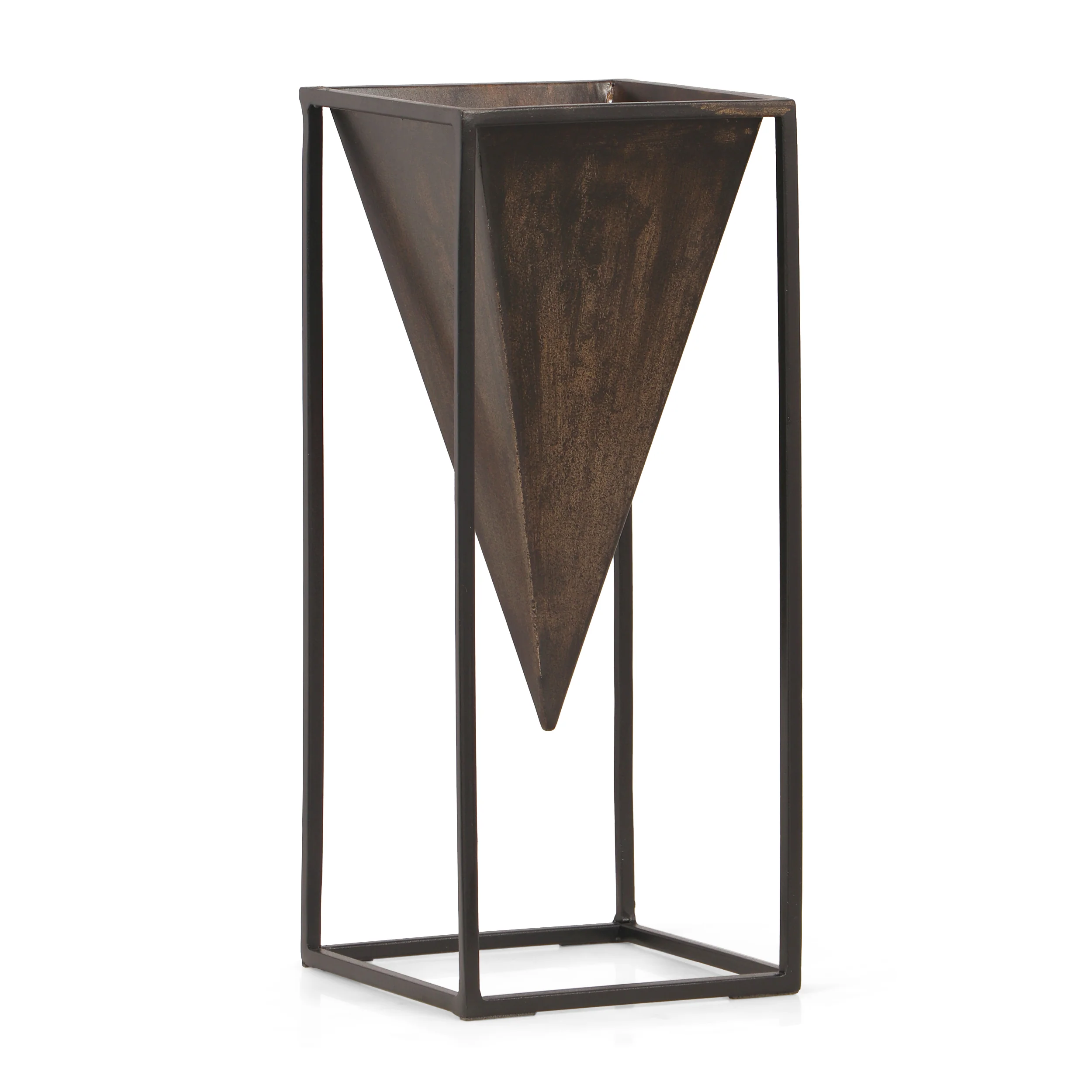 Keyser Handcrafted Iron Decorative Frame Vase - furnishings
