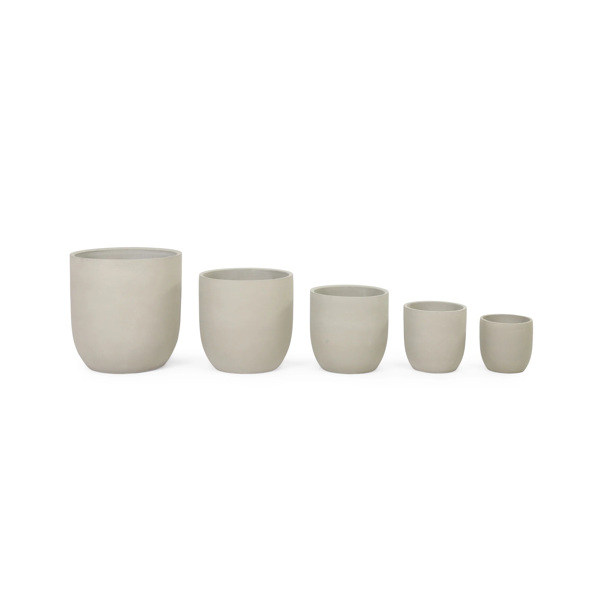 Rochelle Outdoor Cast Stone Planters (Set of 5) - furnishings