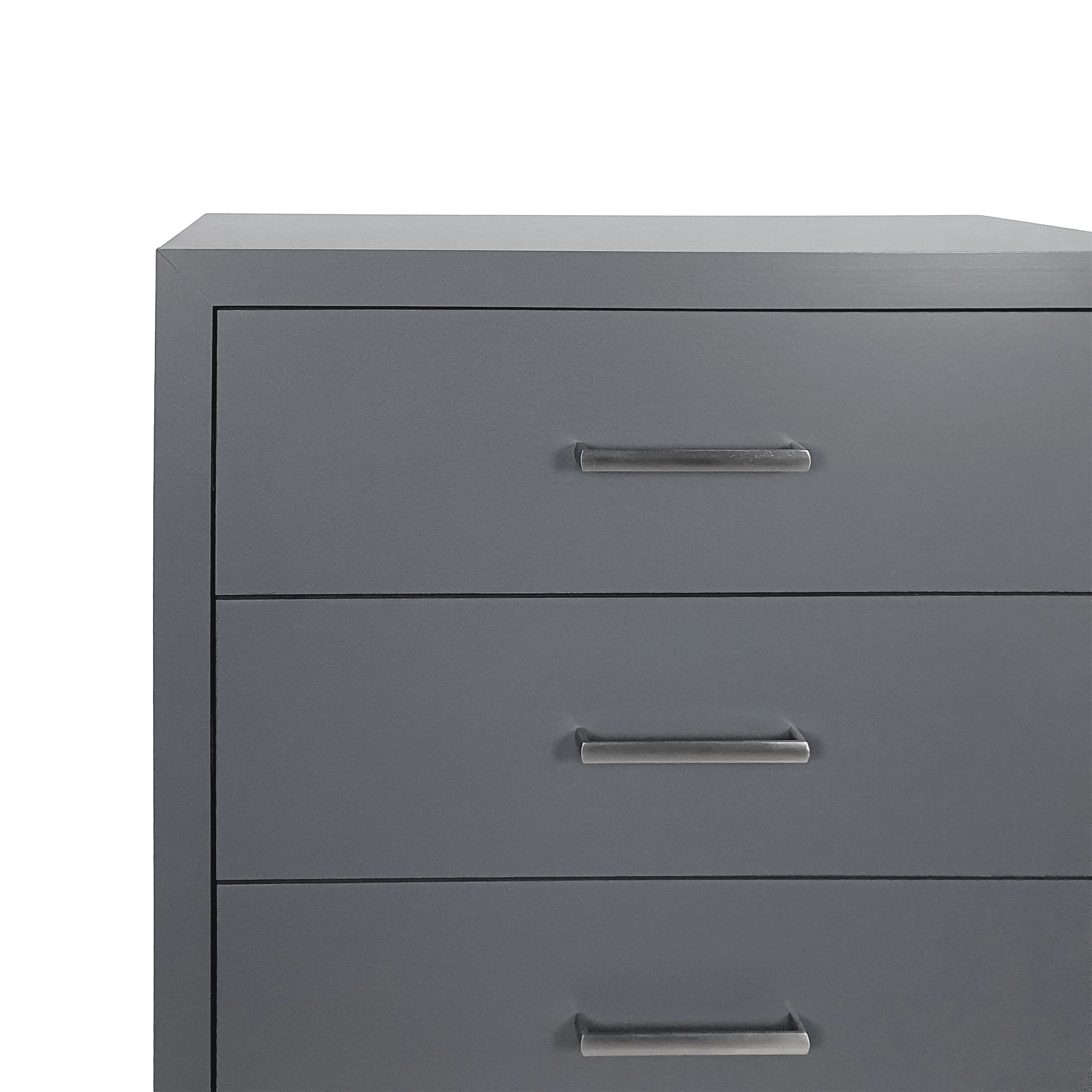 Borah Contemporary Faux Wood 5 Drawer Dresser - furnishings