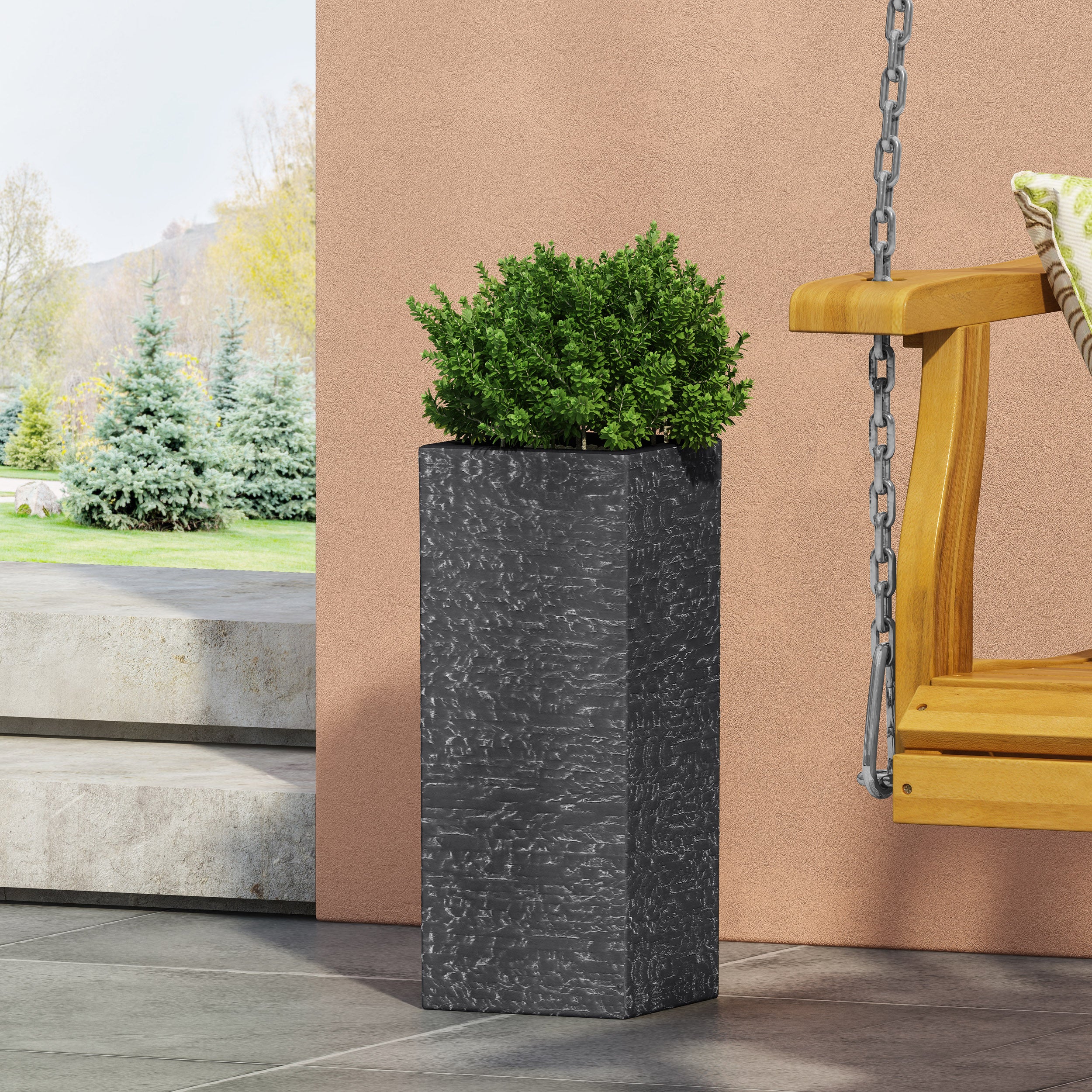 Leiman Outdoor Cast Stone Planter - furnishings