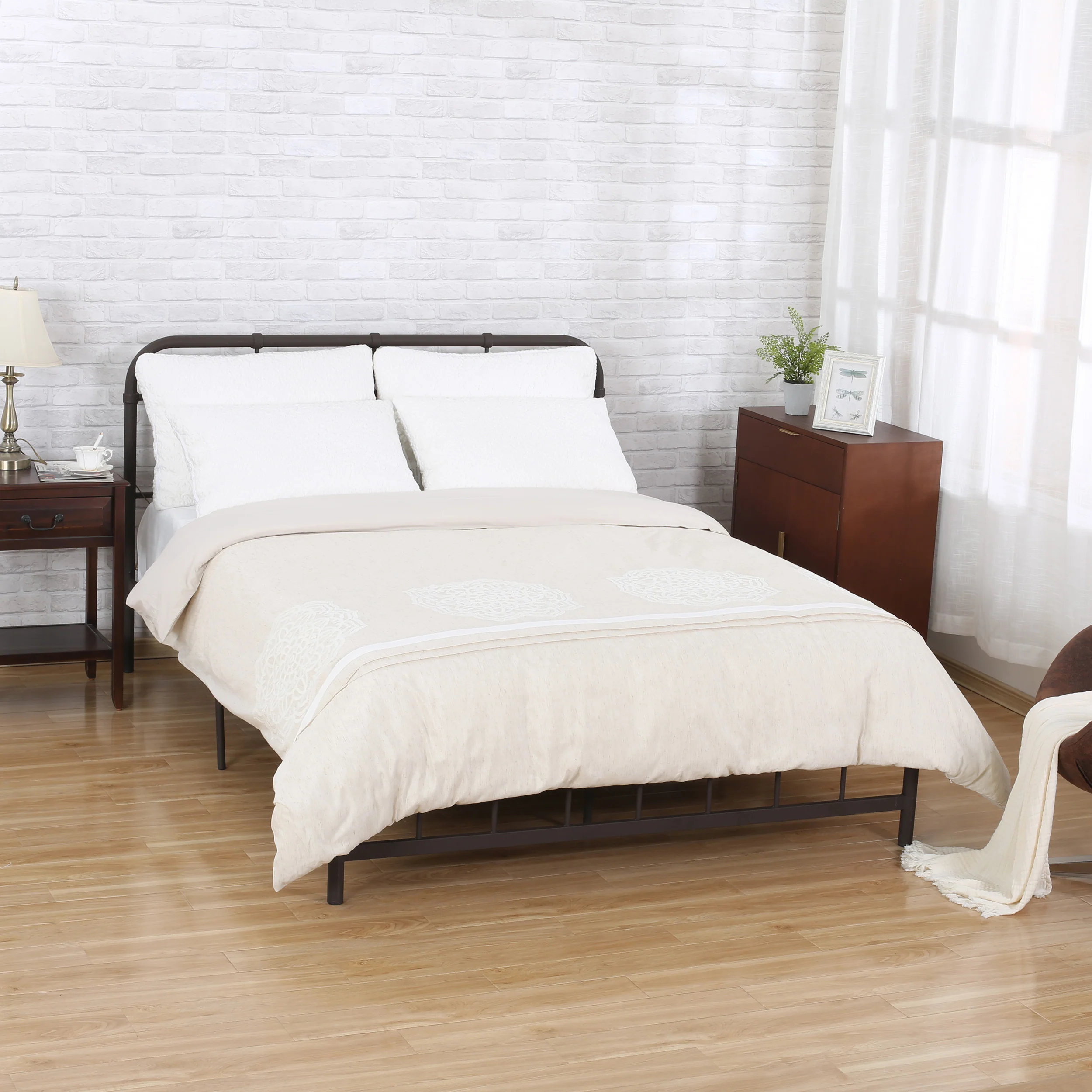 Liliana Queen Size Fabric Duvet Cover - furnishings