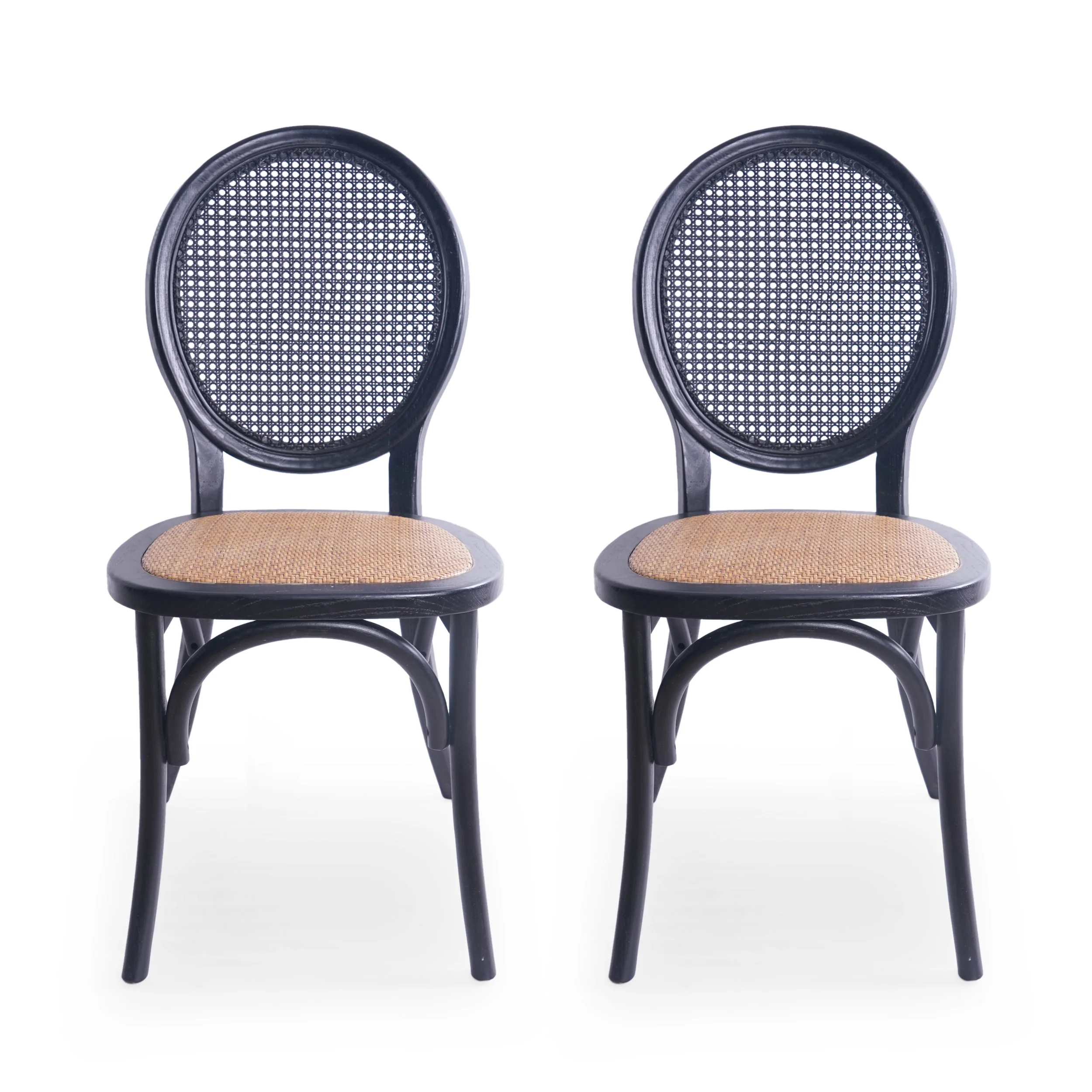Denni Wooden Cane Back Dining Chair (Set of 2) - furnishings