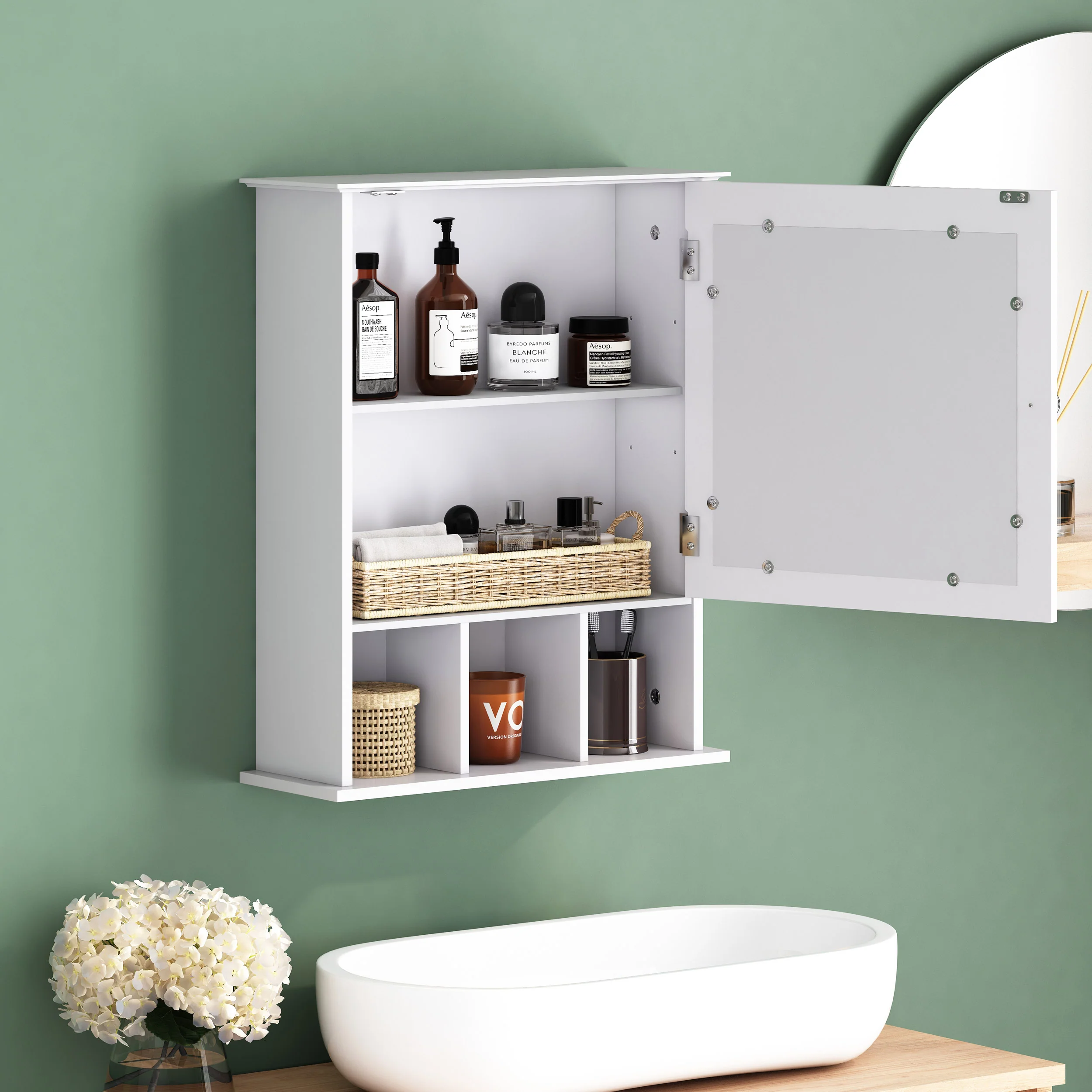 Bavier Modern Medicine Cabinet with Mirror - furnishings