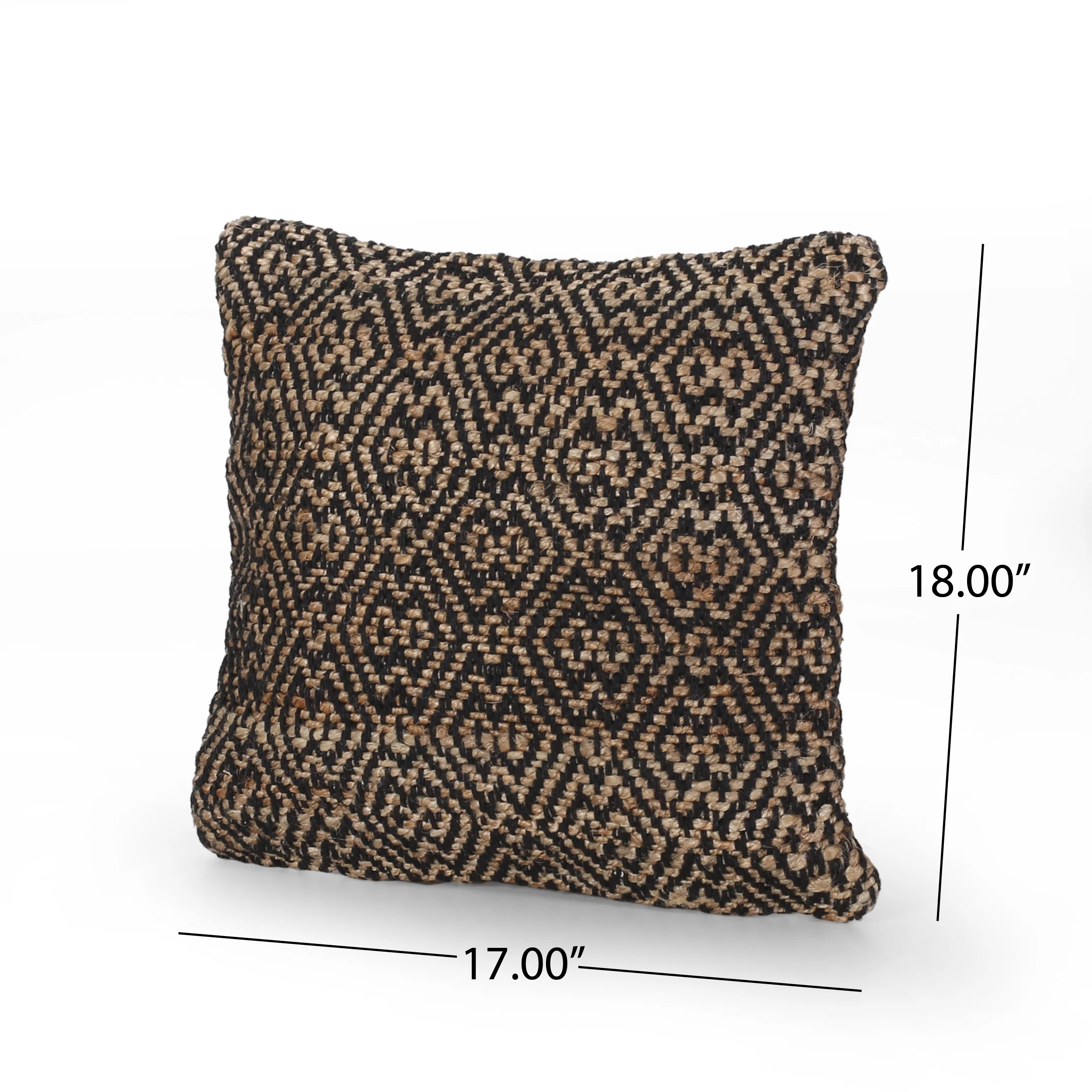 Tzipporah Boho Jute and Cotton Throw Pillow (Set of 2) - furnishings