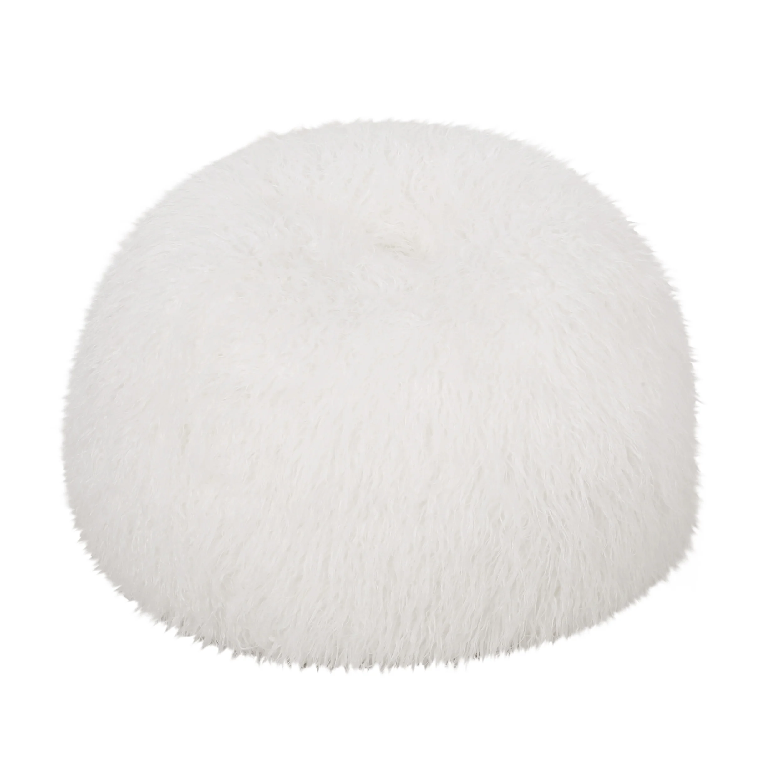 Dundas Modern Glam 3 Foot Faux Fur Bean Bag - furnishings