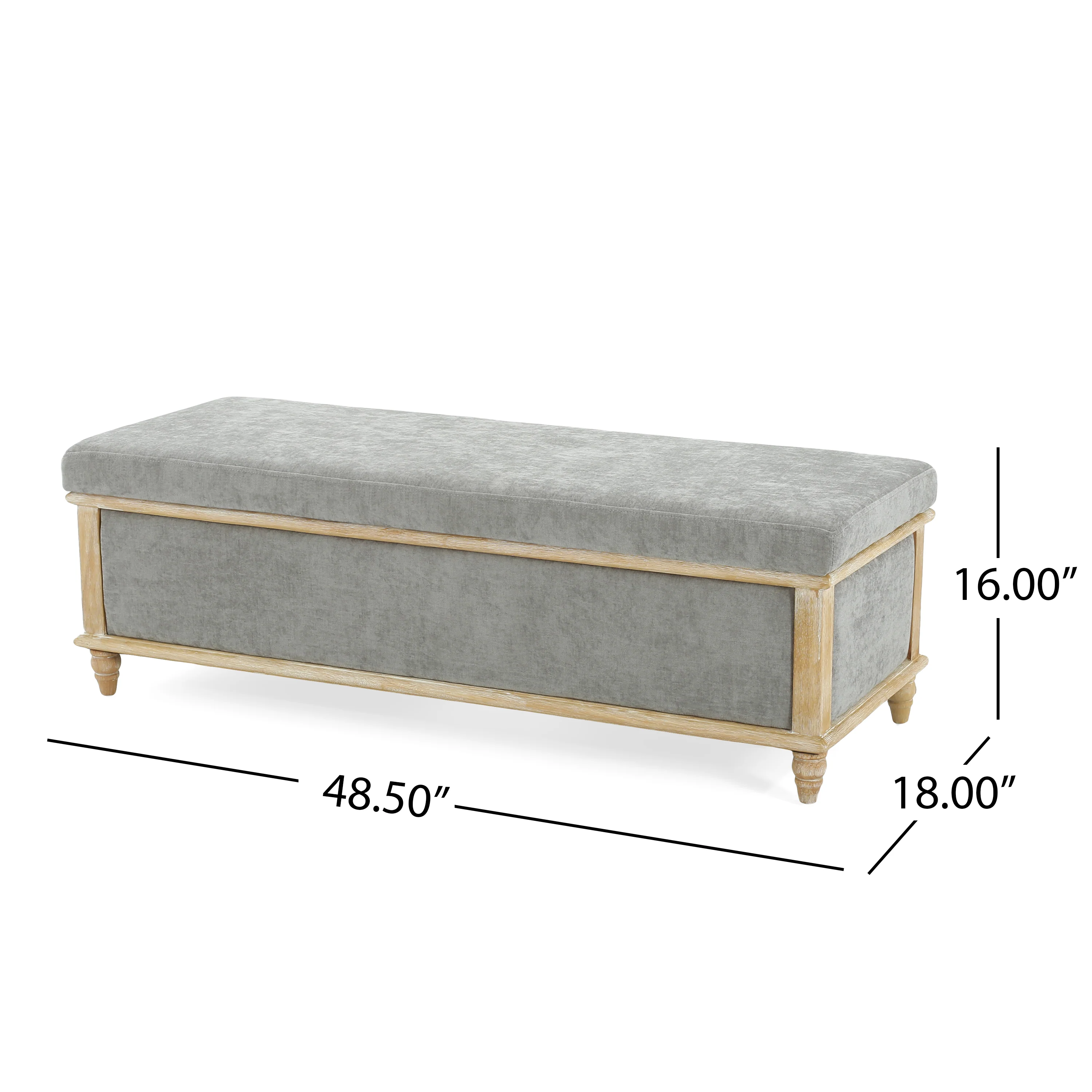 Osgood White Storage Ottoman - furnishings