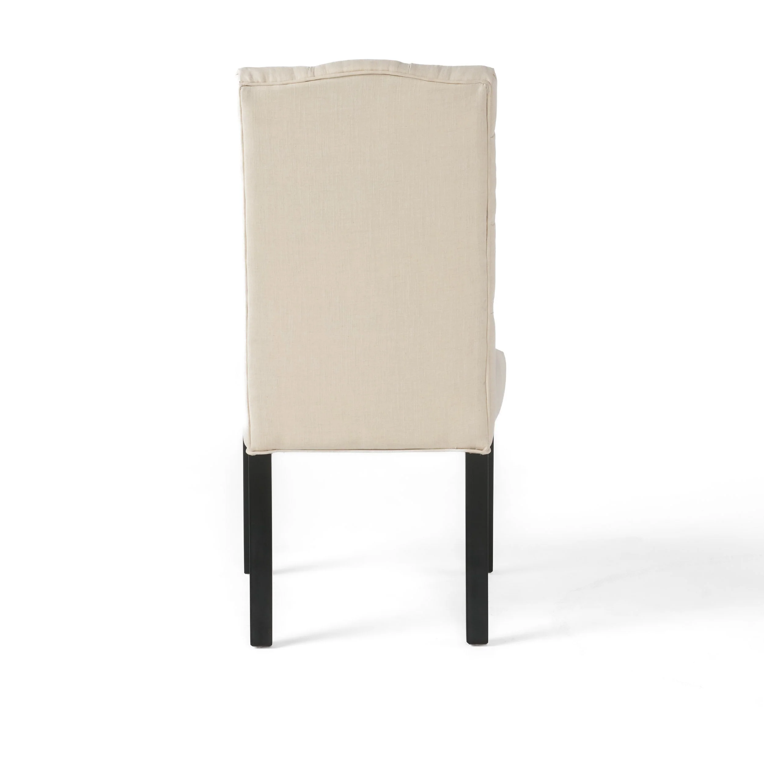Prince Tufted Natural Plain Fabric Dining Chair (Set of 2) - furnishings
