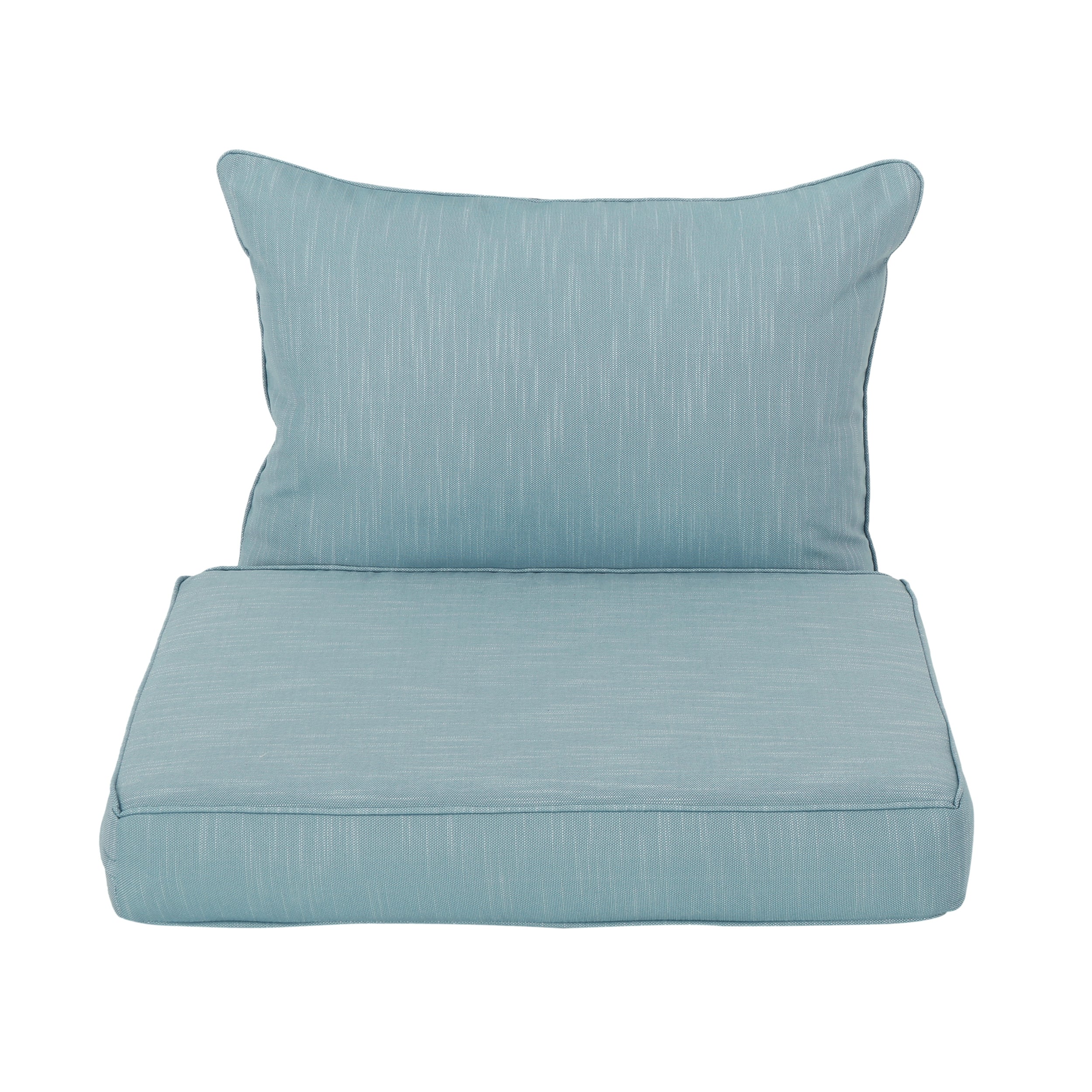 Luciella Outdoor Water Resistant Fabric Club Chair Cushions with Piping - furnishings