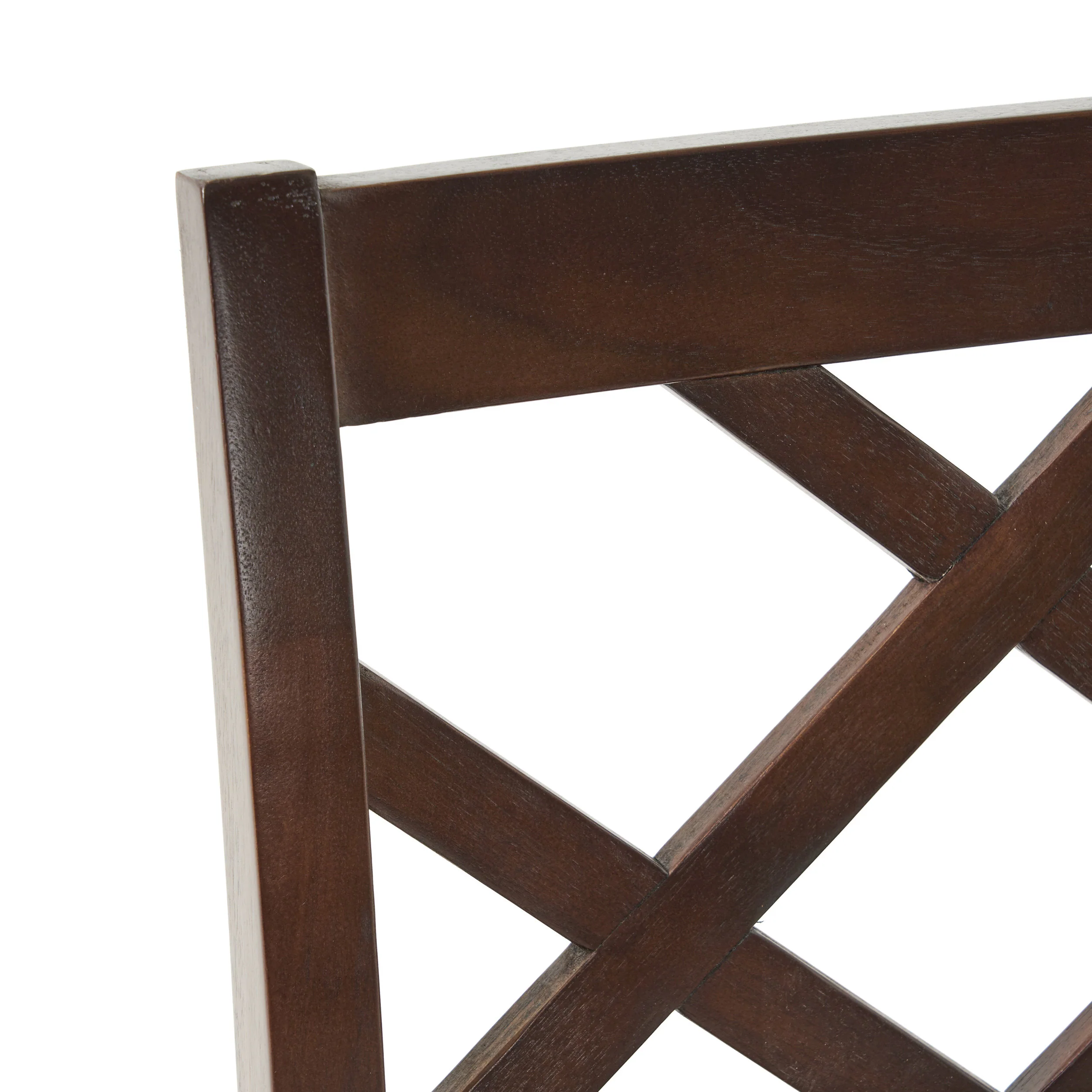 Scottsman Rustic Crossback Brown Mahogany Acacia Wood Counter Stools (Set of 2) - furnishings