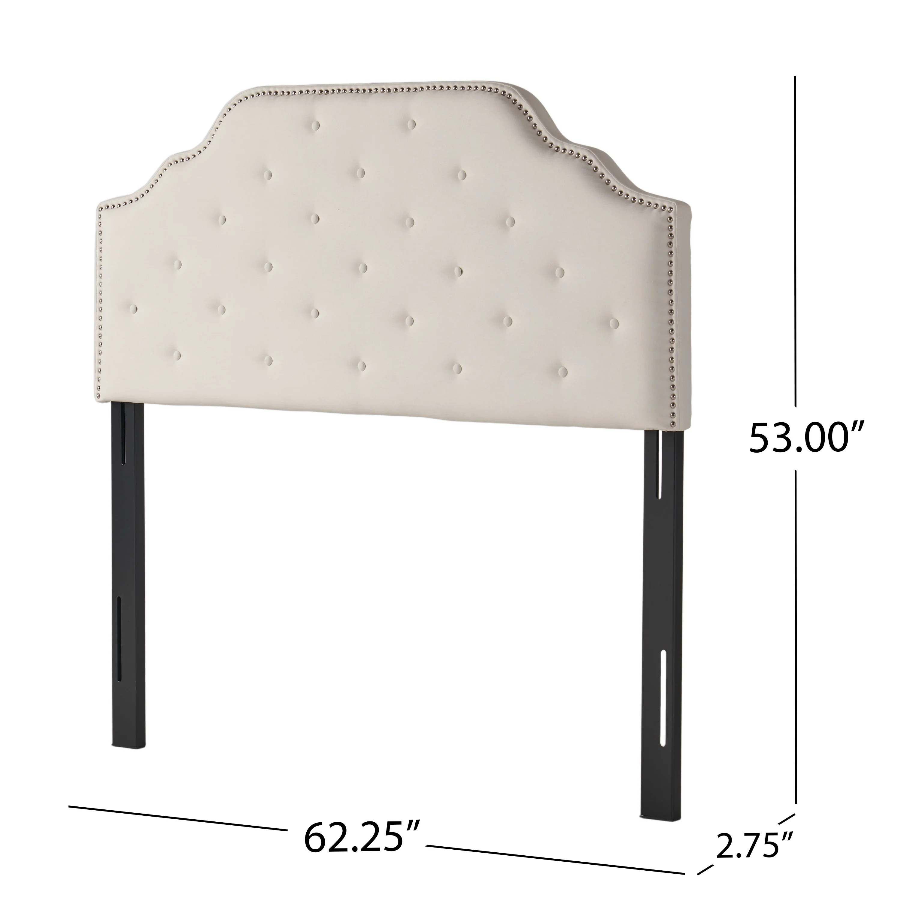 Luella Fabric Tufted Queen/Full Headboard - furnishings