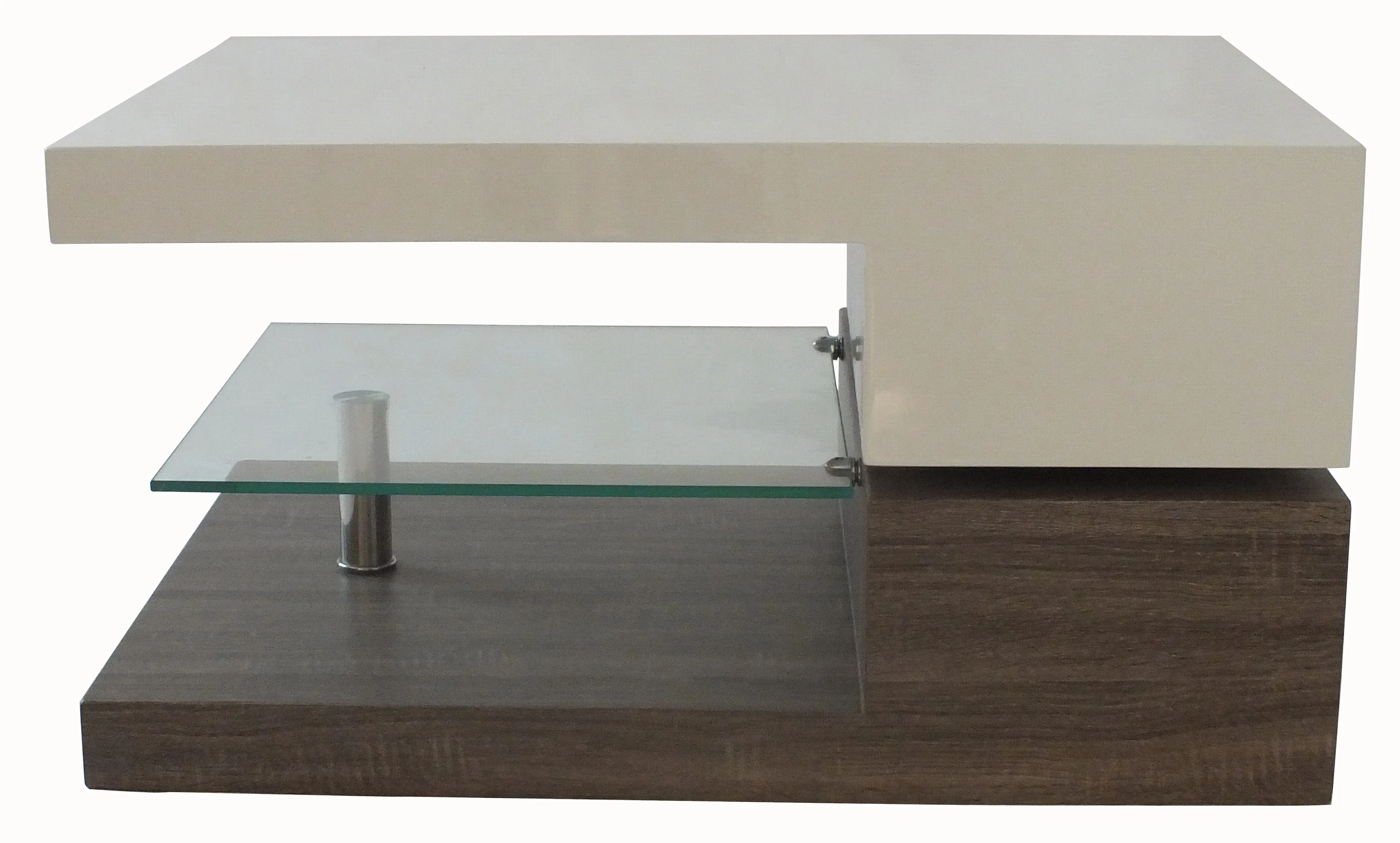 Emerson Rectangular Mod Swivel Coffee Table w/ Glass - furnishings