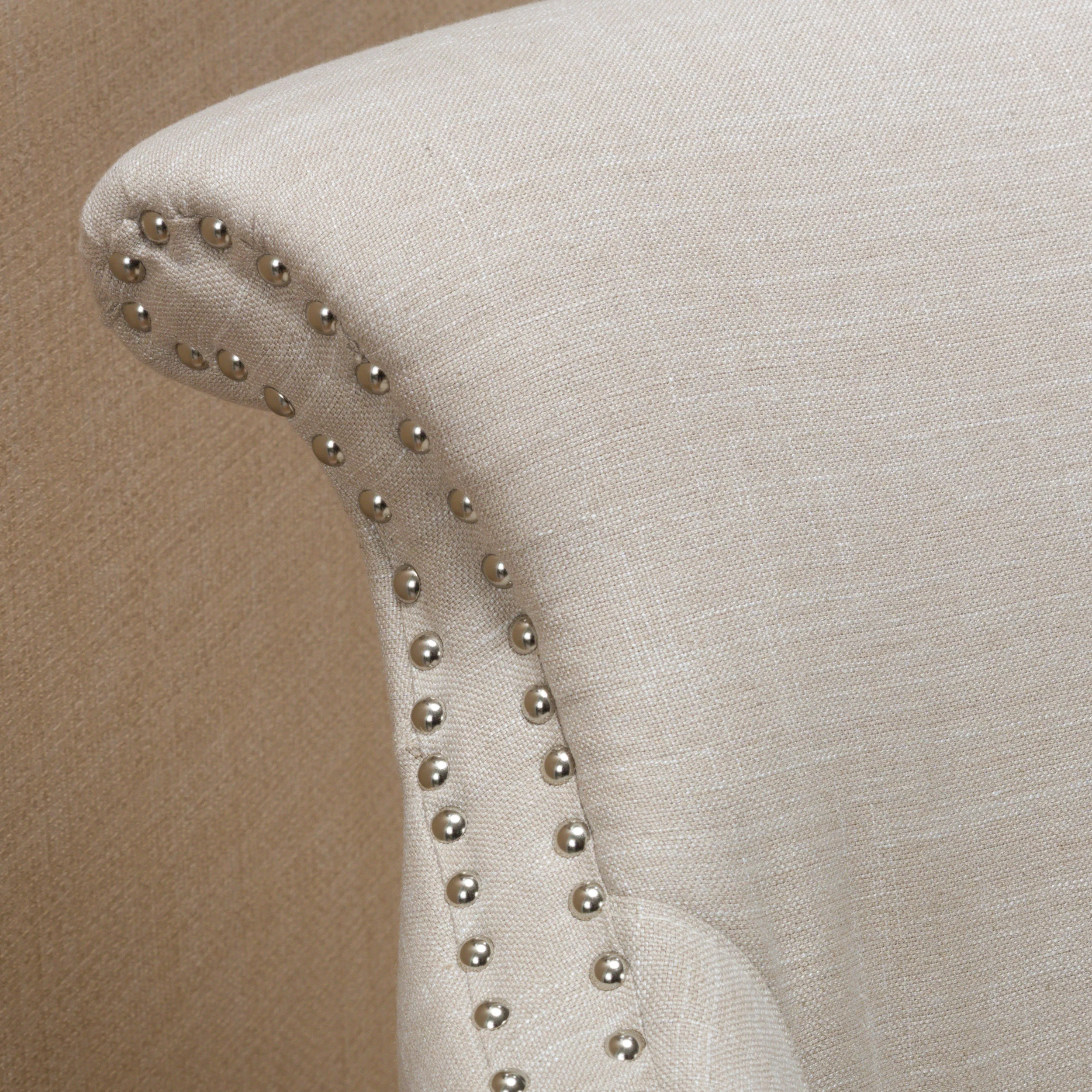 Baldwin Light Beige Fabric Accent Chair - furnishings