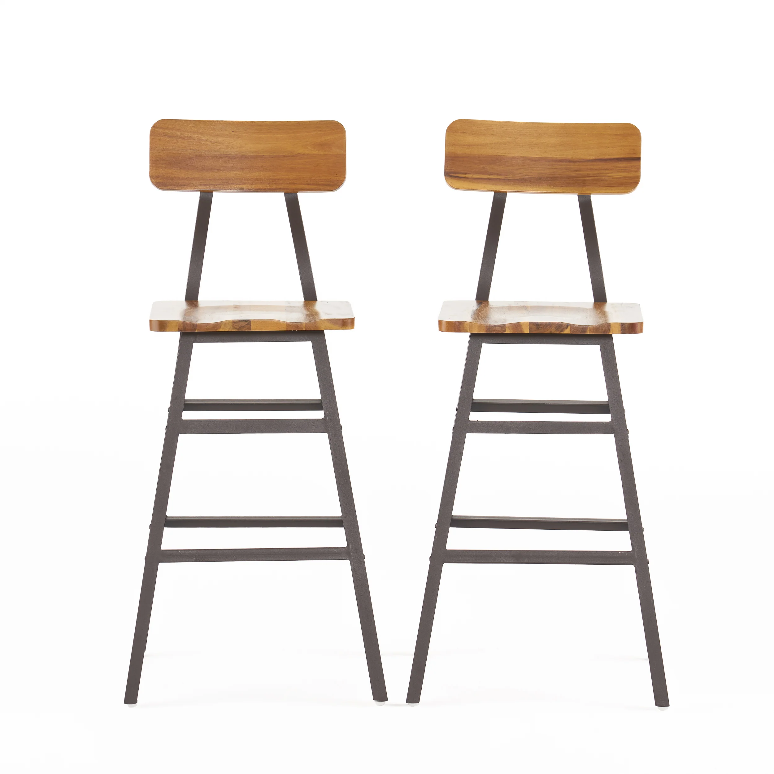 Lilinden Natural Stained Laminated Acacia 28-Inch Bar Chair (Set of 2) - furnishings