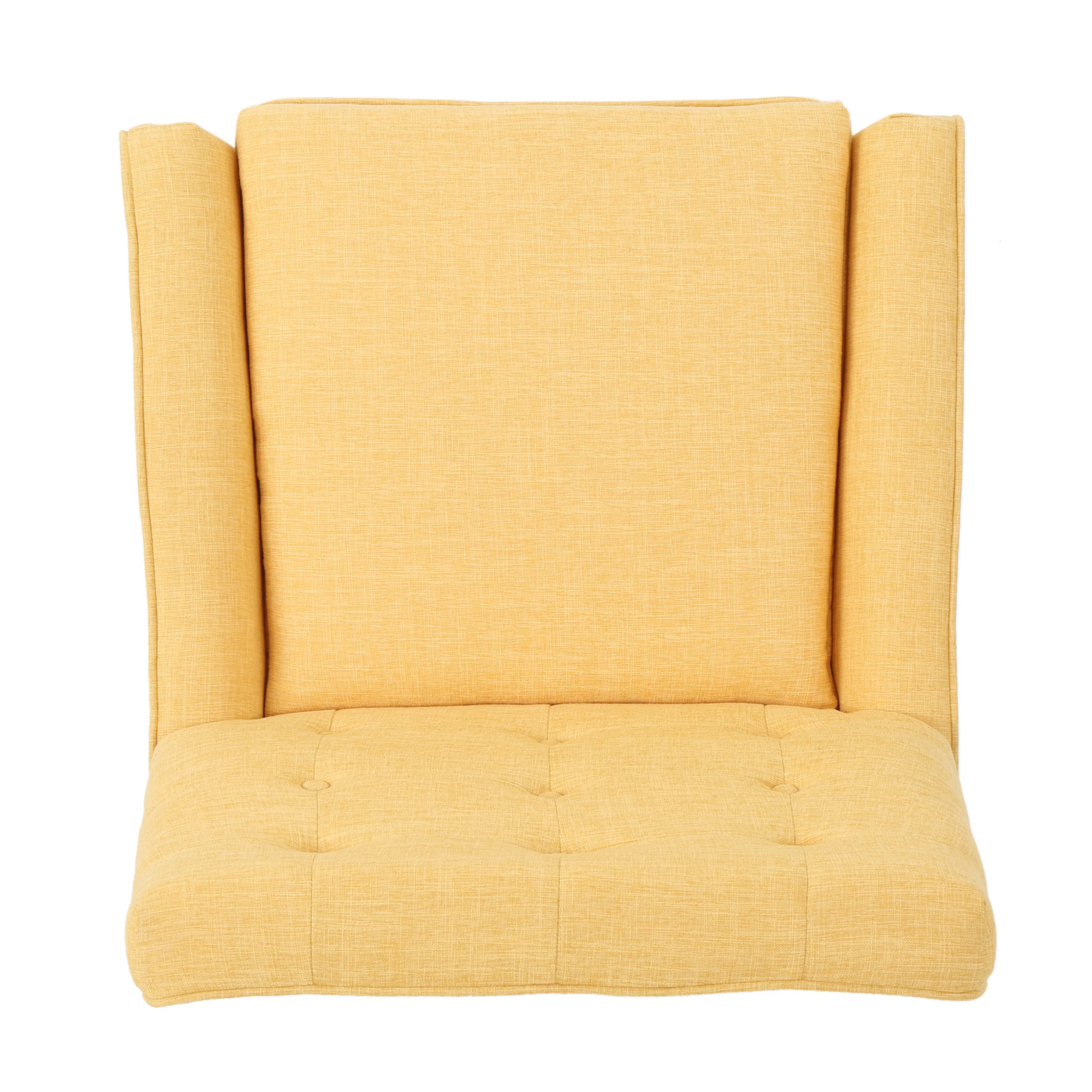 Eonna Mid-Century Modern Button Tufted Fabric Upholstered Accent Chair - furnishings