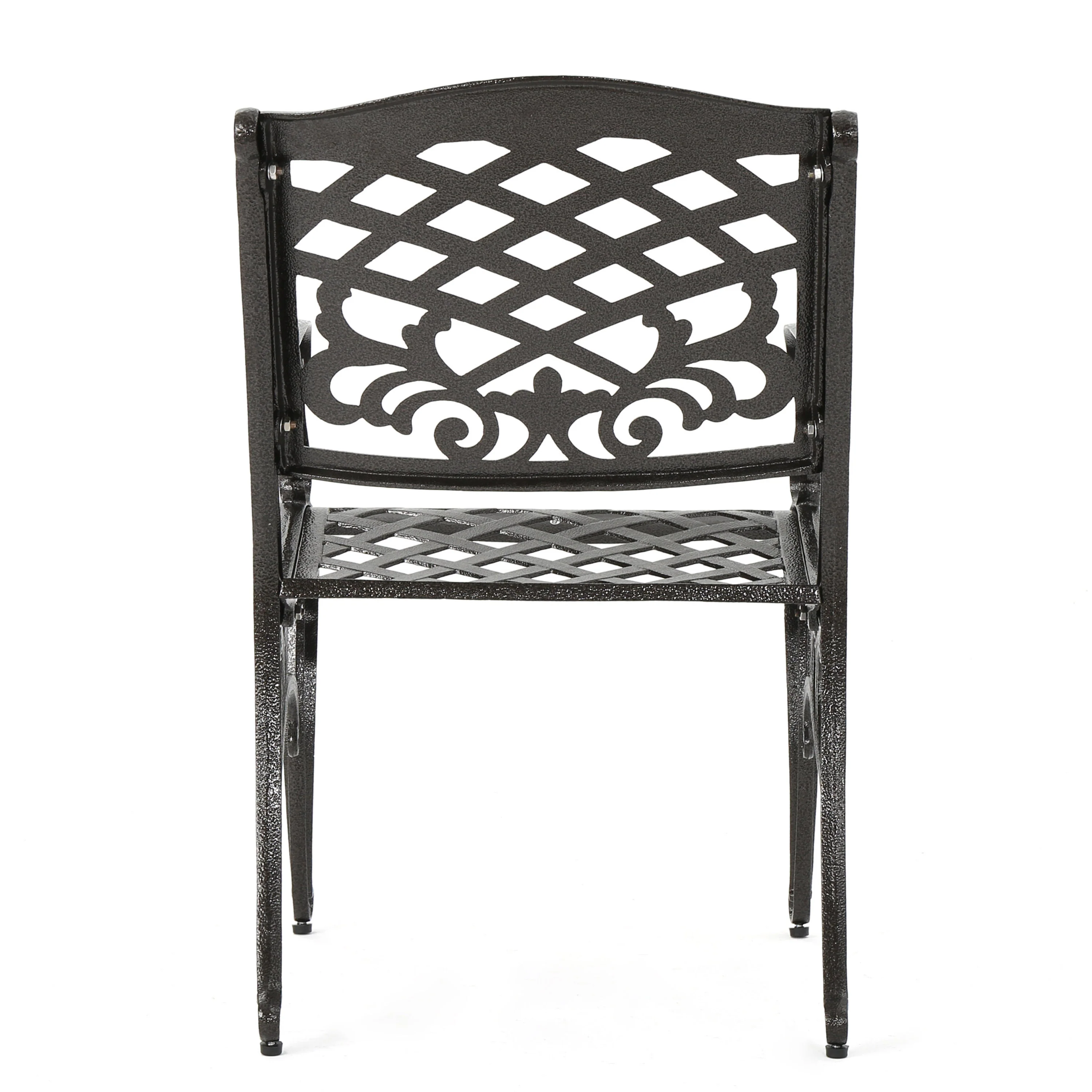 Odena Outdoor 7-piece Cast Aluminum Rectangle Bronze Dining Set - furnishings