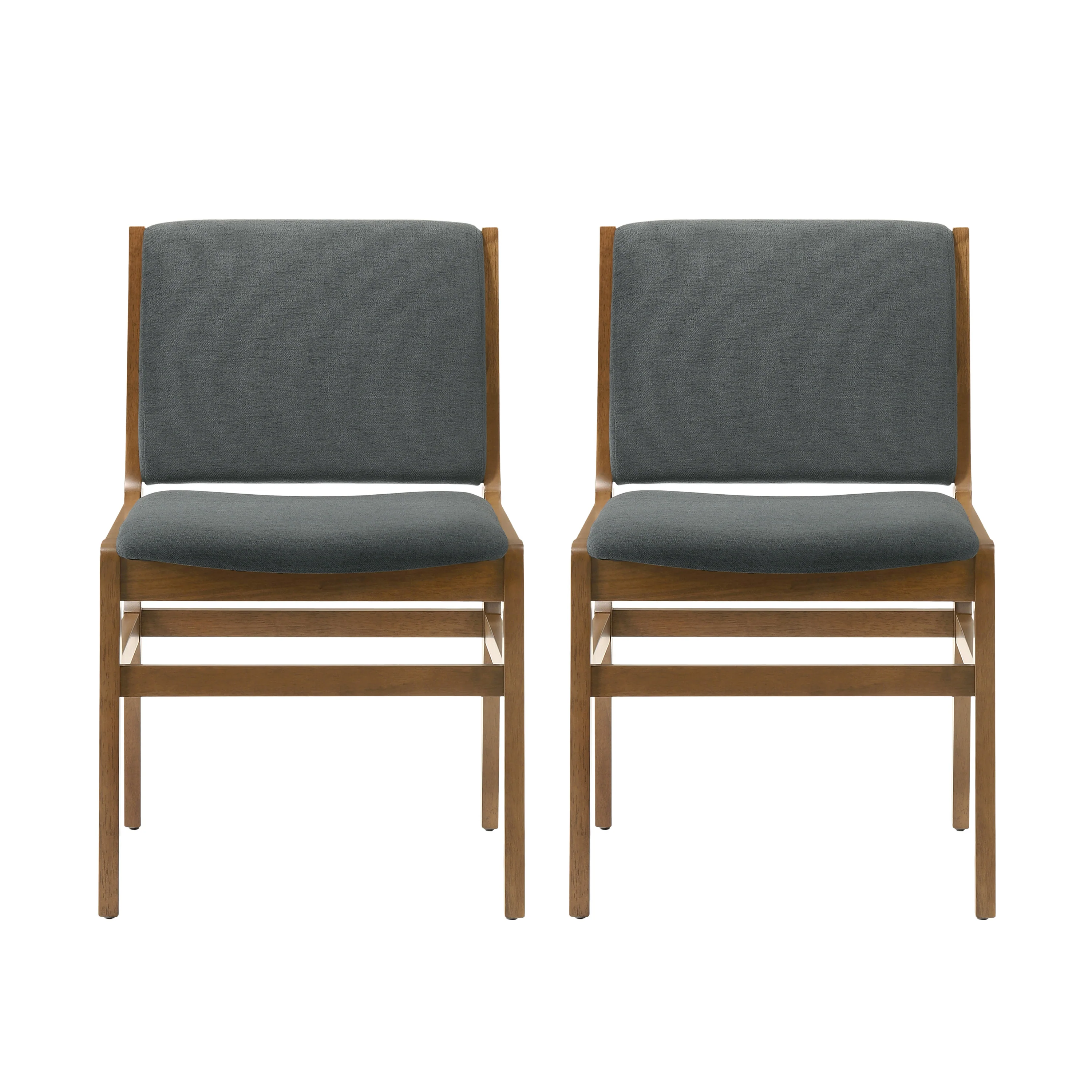 Galtin Contemporary Fabric Upholstered Wood Dining Chairs, Set of 2 - furnishings