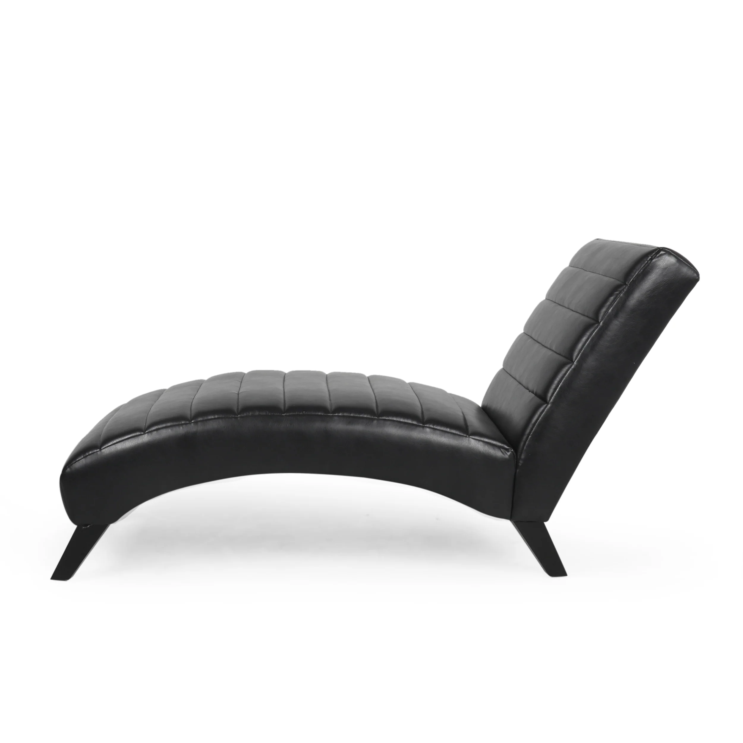 Metter Contemporary Channel Stitch Chaise Lounge - furnishings