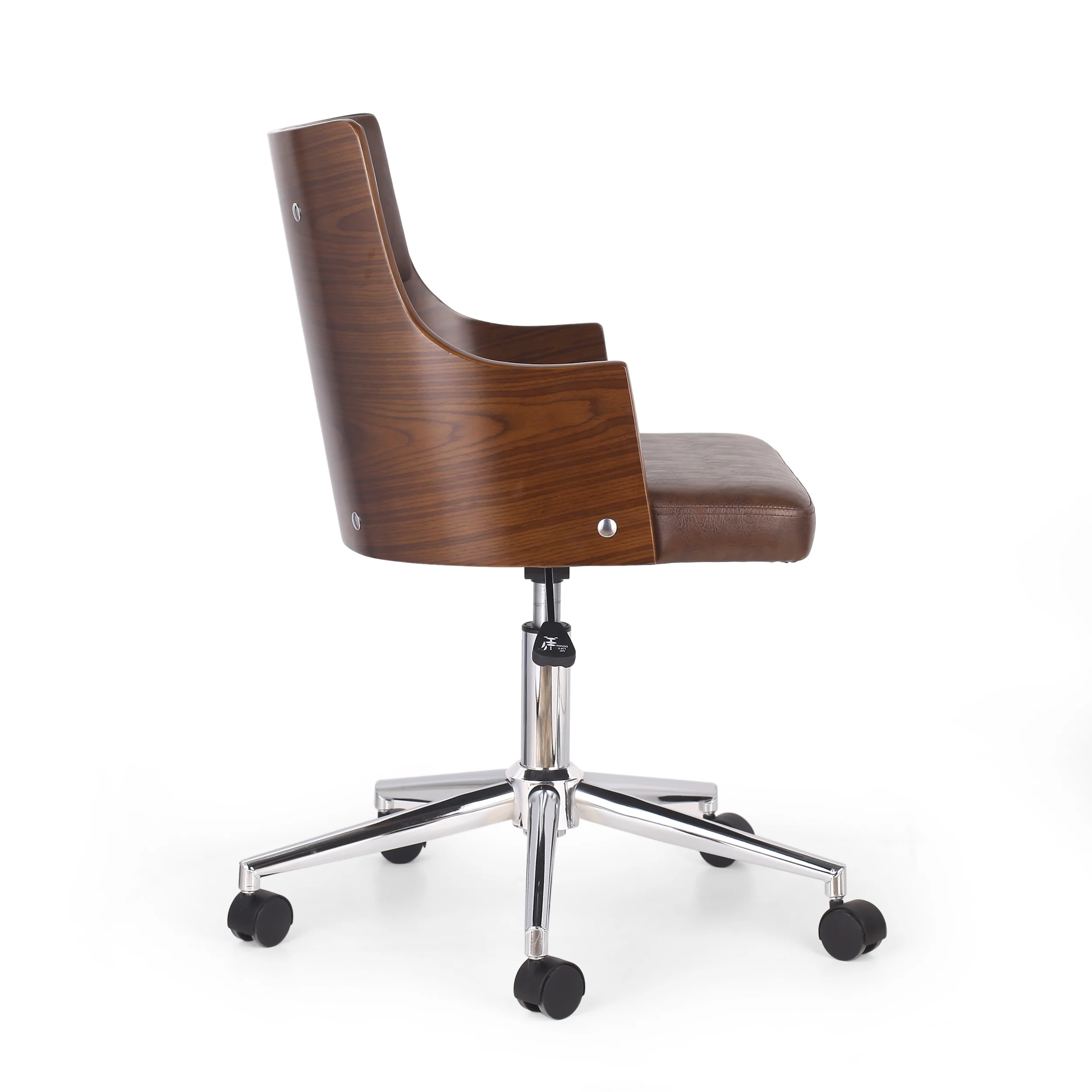 Arvilla Mid-Century Modern Upholstered Swivel Office Chair - furnishings