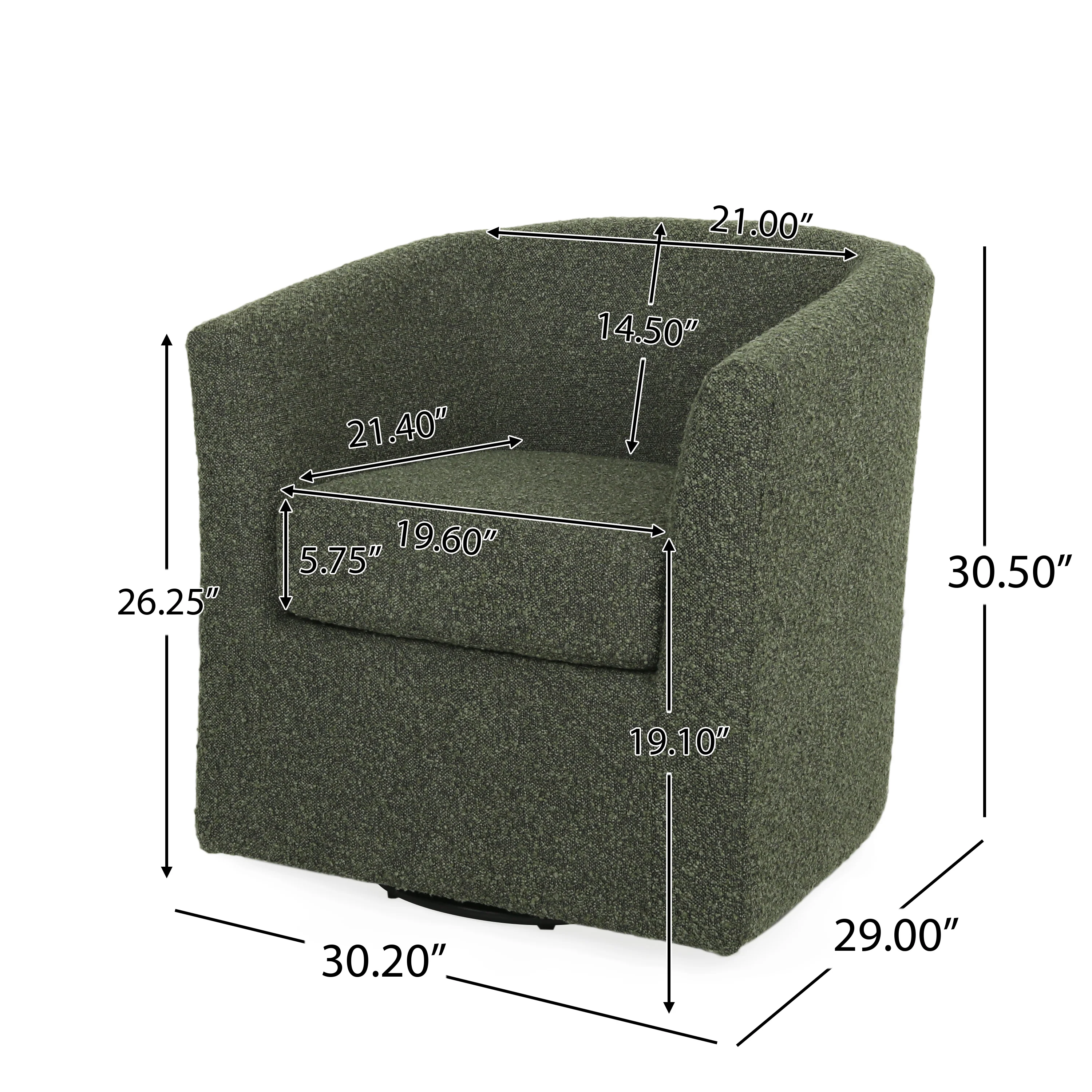 Jackson Contemporary Upholstered Swivel Club Chair - furnishings