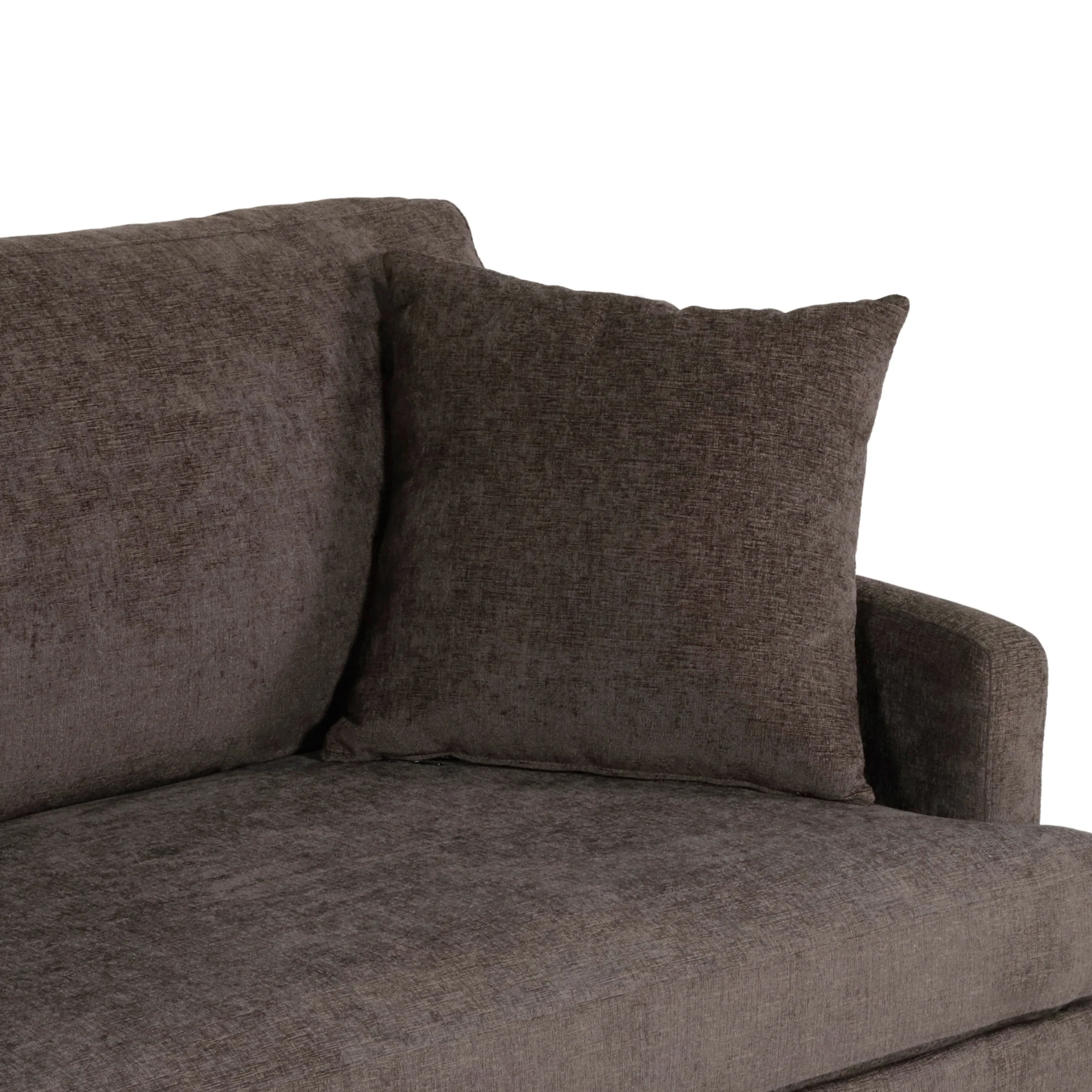 Adut Contemporary 3 Seater Fabric Sofa with Accent Pillows - furnishings